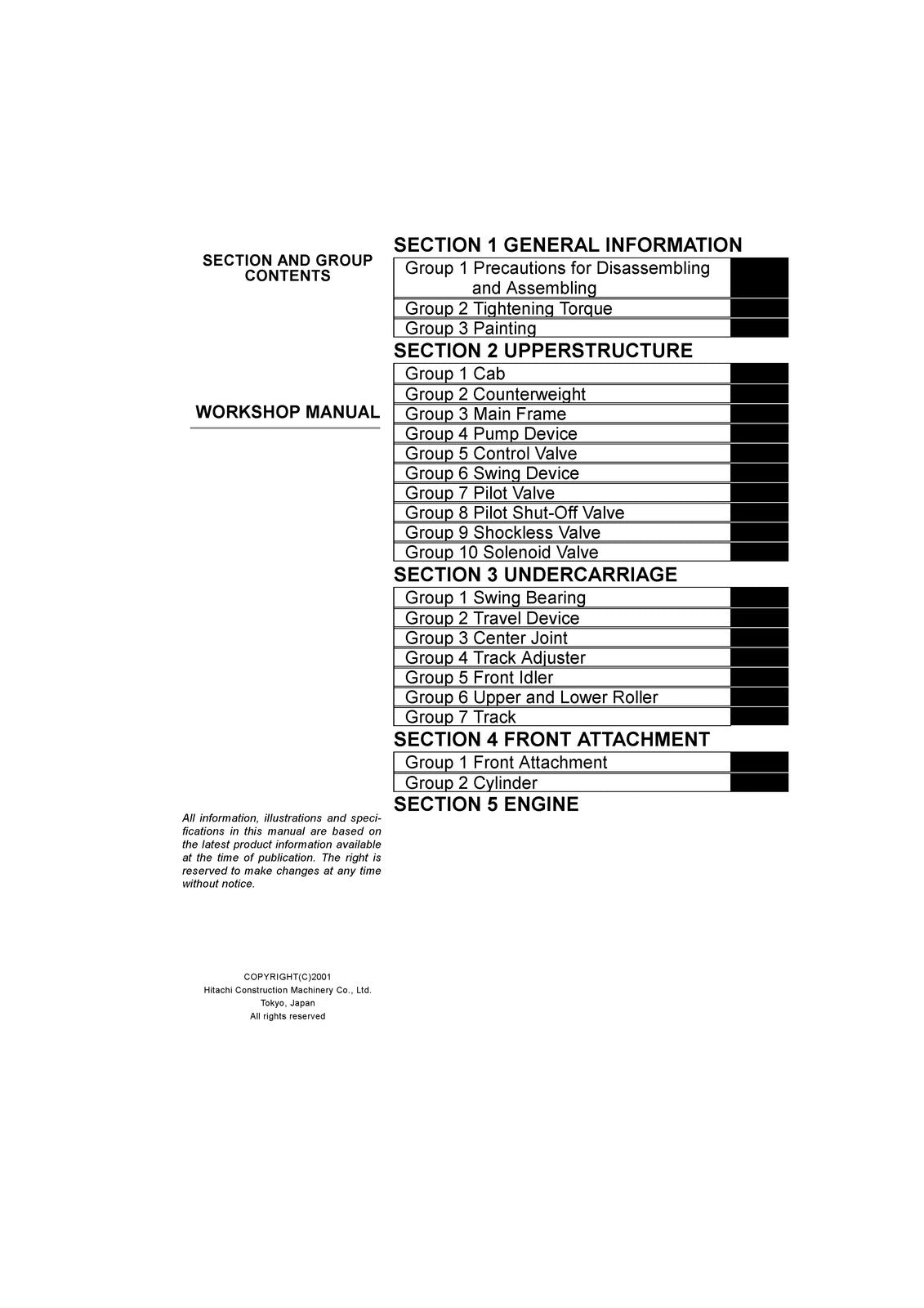HITACHI Zaxis 330 330LC 350H 350LCH 370MTH Excavator Workshop Manual - BOUND