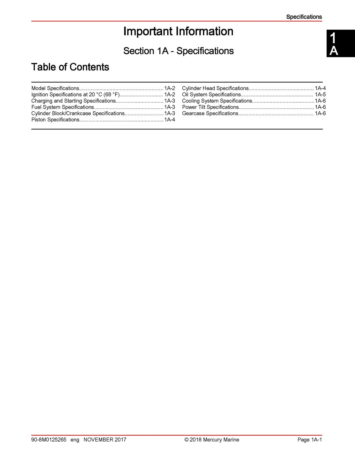 MERCURY MARINE 15 20 EFI FourStroke Outboard Service Manual 2018, FOLDOUTS