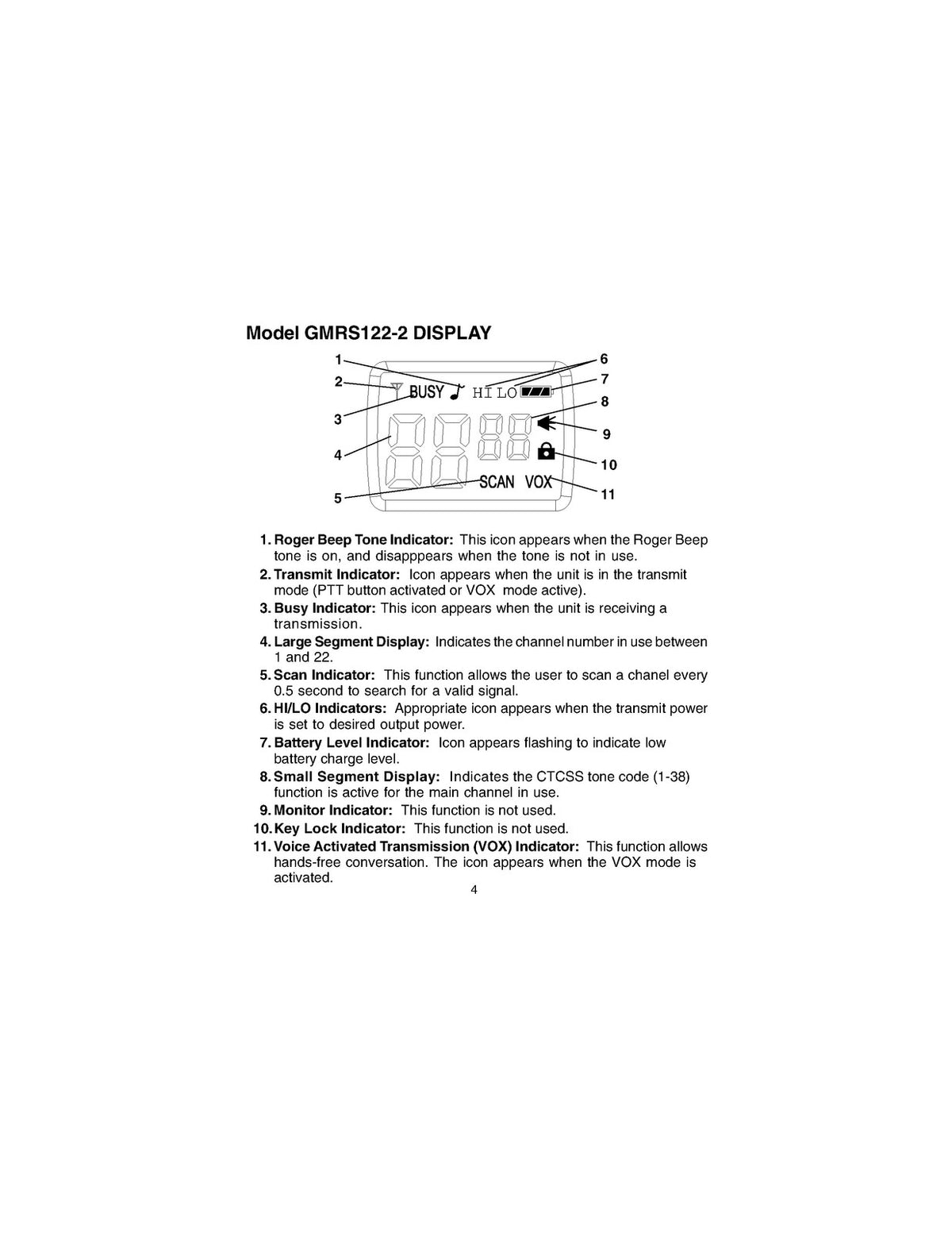 AUDIOVOX GMRS122-2 General Mobile Radio Service Owners Manual 2003 - WIRE BOUND