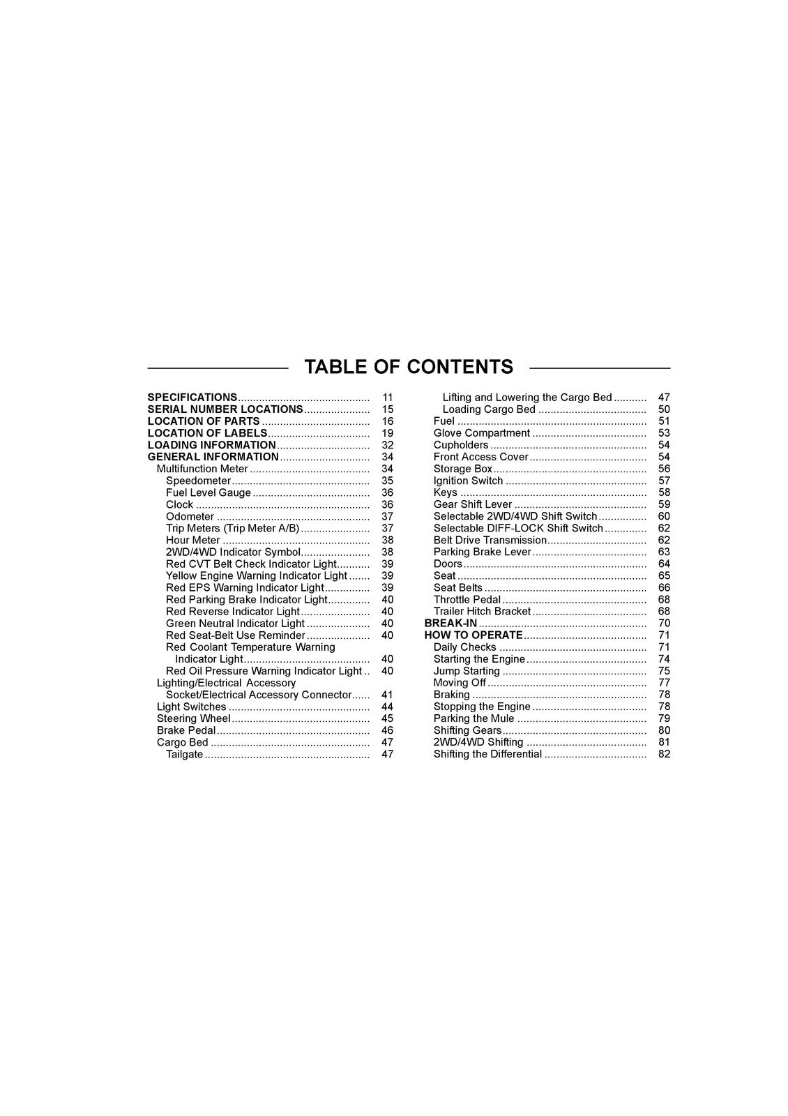KAWASAKI Mule Pro-FXR Owners Manual 2018 - STEEL WIRE BOUND - PROTECTIVE COVERS
