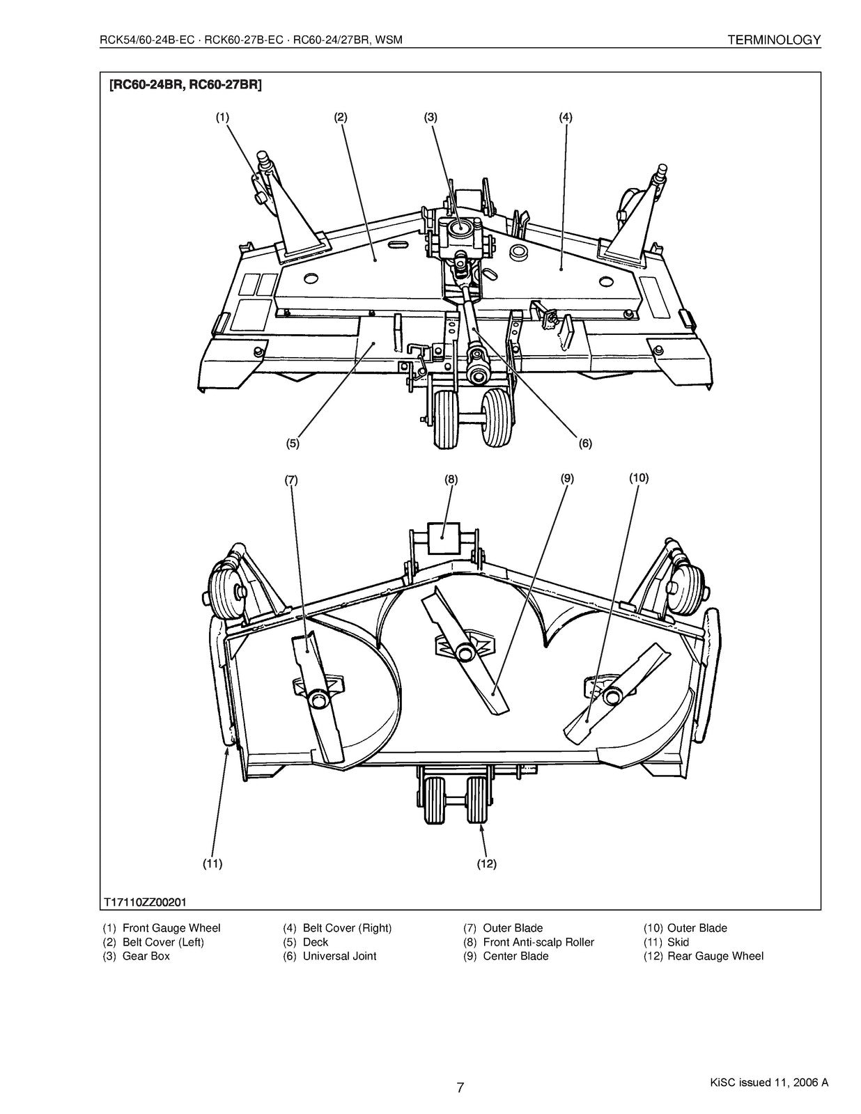 KUBOTA RCK54-24B RCK60-24B RCK60-27B RC60-24BR RC60-27BR Workshop Manual - BOUND