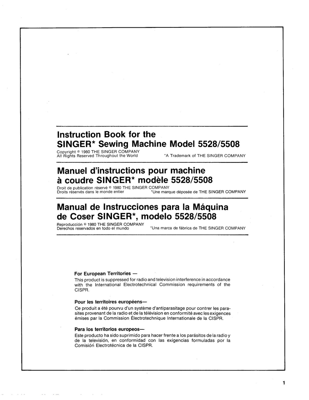 SINGER 5508 5528 6234 Operators Manual BUNDLE - STEEL WIRE BOUND - TOUGH COVERS