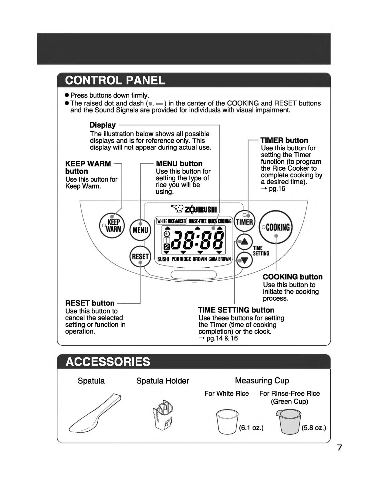 ZOJIRUSHI NP-GBC05 Induction Heating Rice Operating Instructions Manual - BOUND