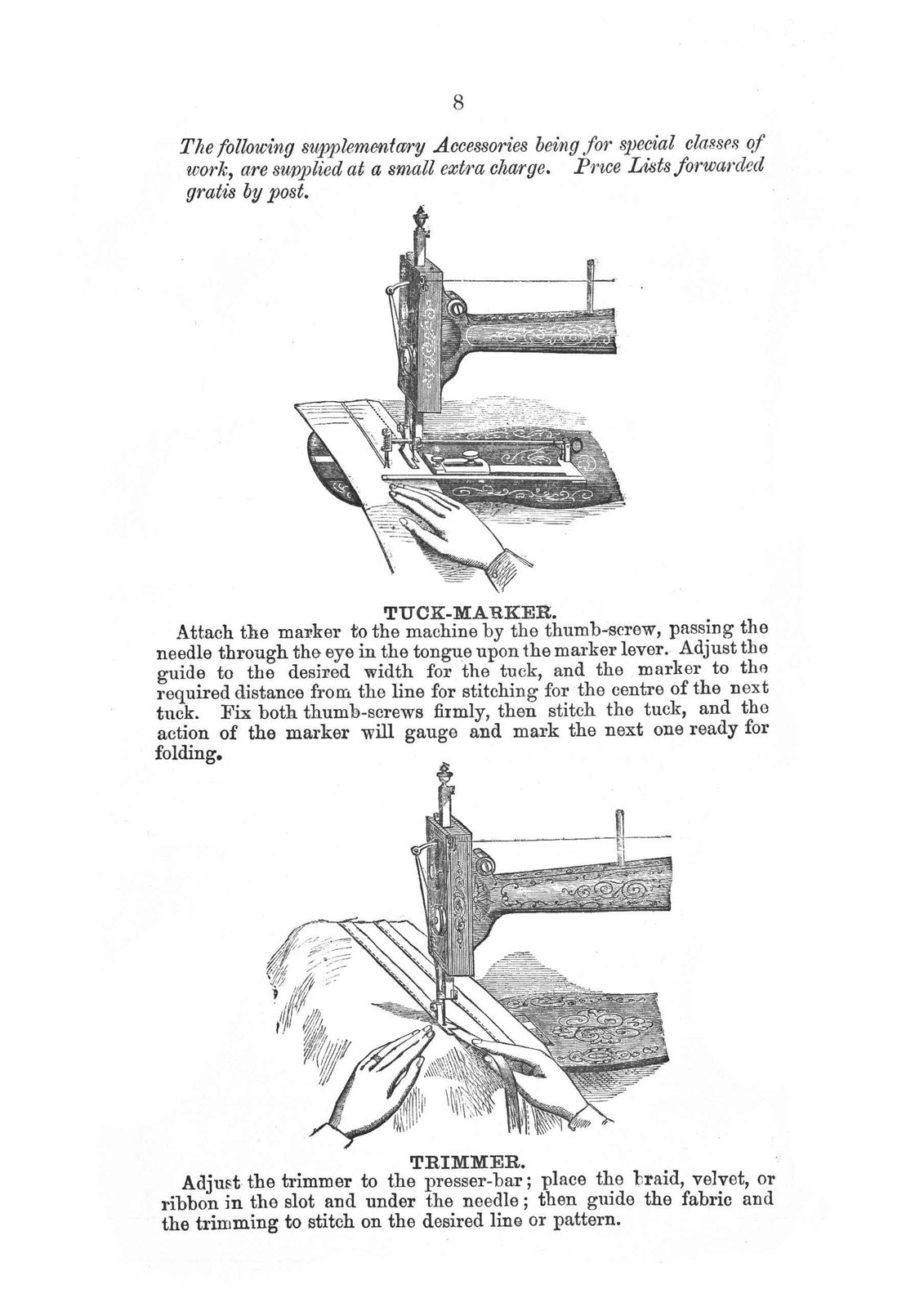 SINGER Medium Sewing Machine Directions For Using Manual - WIRE BOUND - COVERS