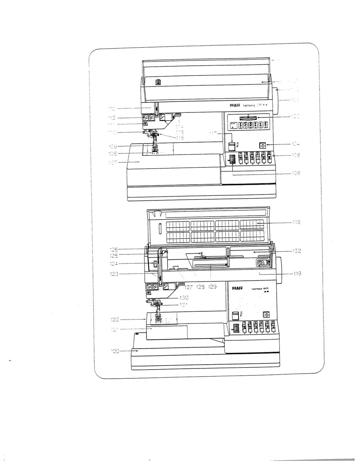 BERNINA Tiptronic 1171 Sewing Machine Instruction Manual - WIRE BOUND - COVERS
