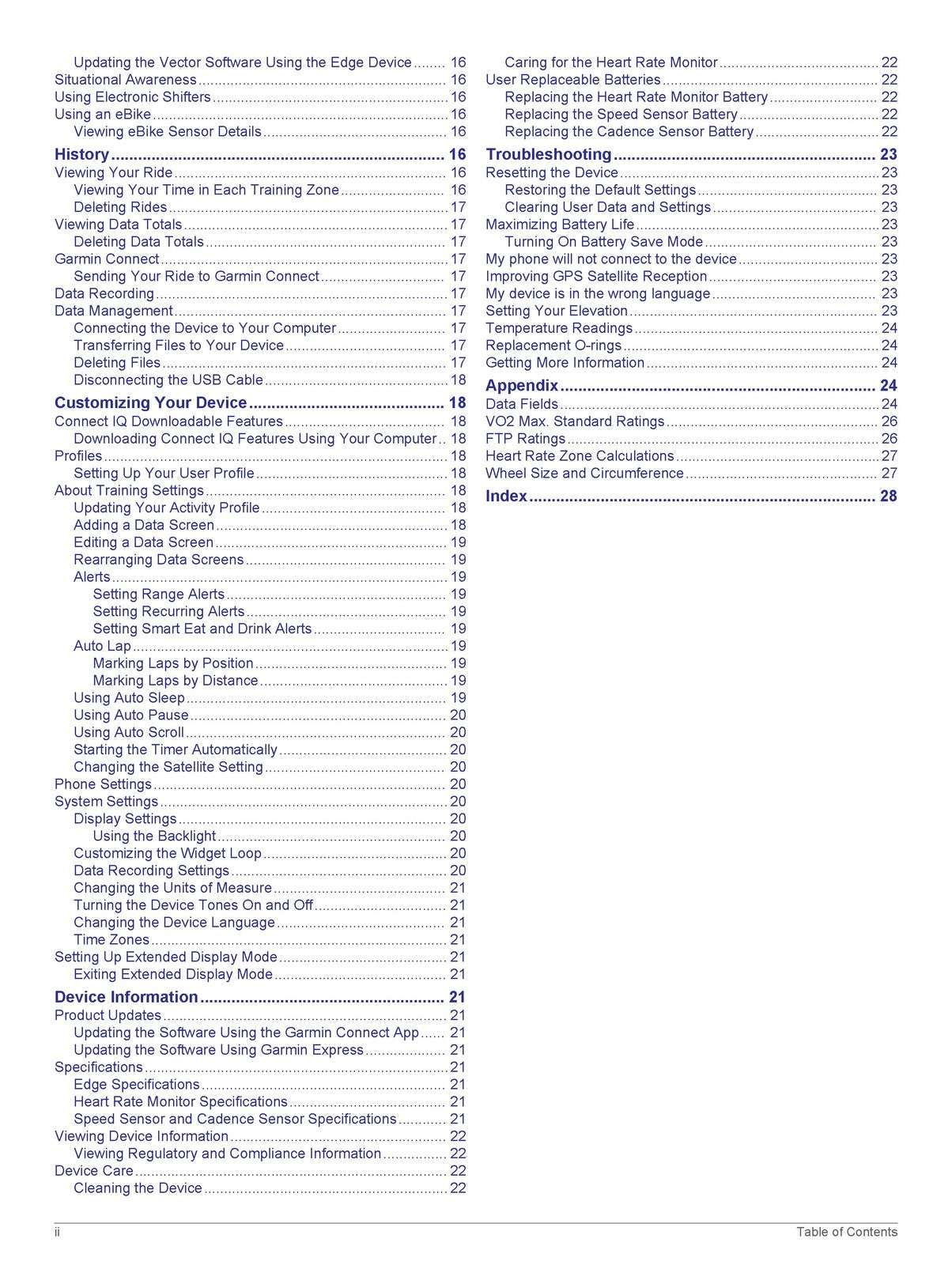 GARMIN Edge 530 Owners Manual - STEEL WIRE BOUND - PROTECTIVE COVERS