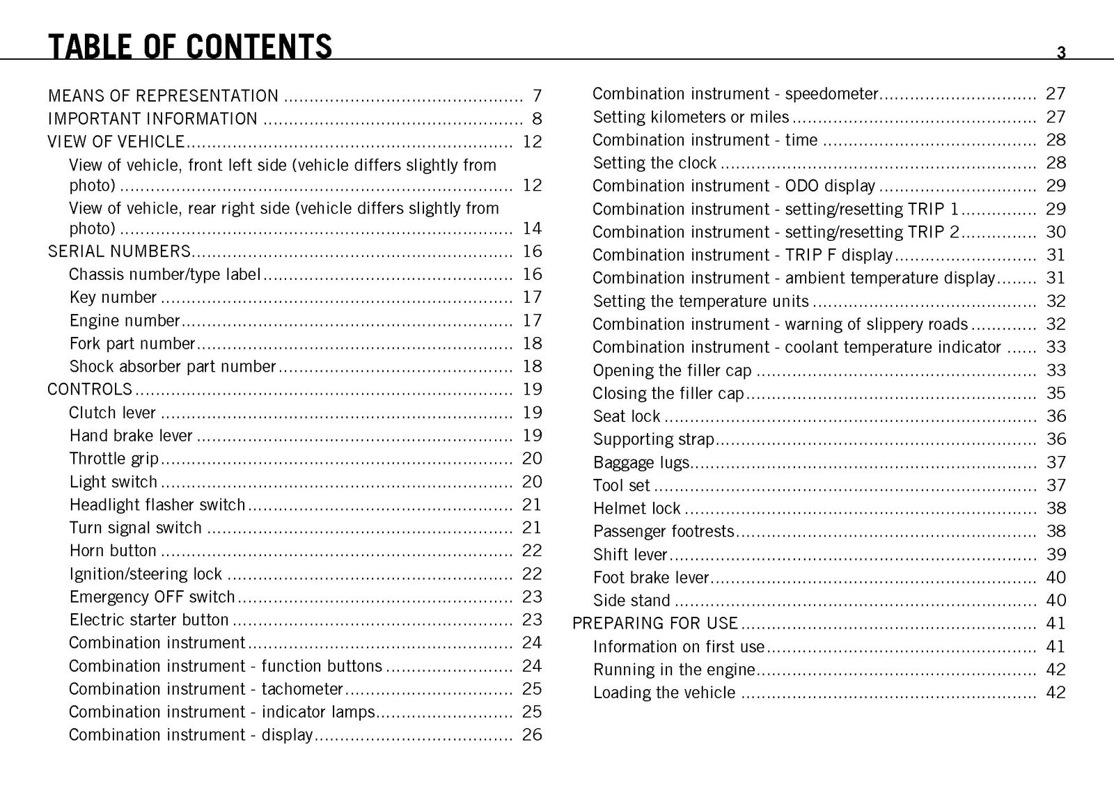 KTM 990 Super Duke R Owners Manual 2012 - STEEL WIRE BOUND - PROTECTIVE COVERS