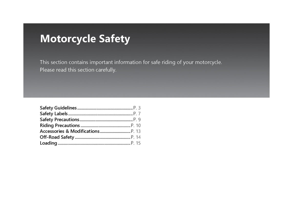 HONDA XR650L 2018 Owners Manual - STEEL WIRE BOUND - PROTECTIVE COVERS
