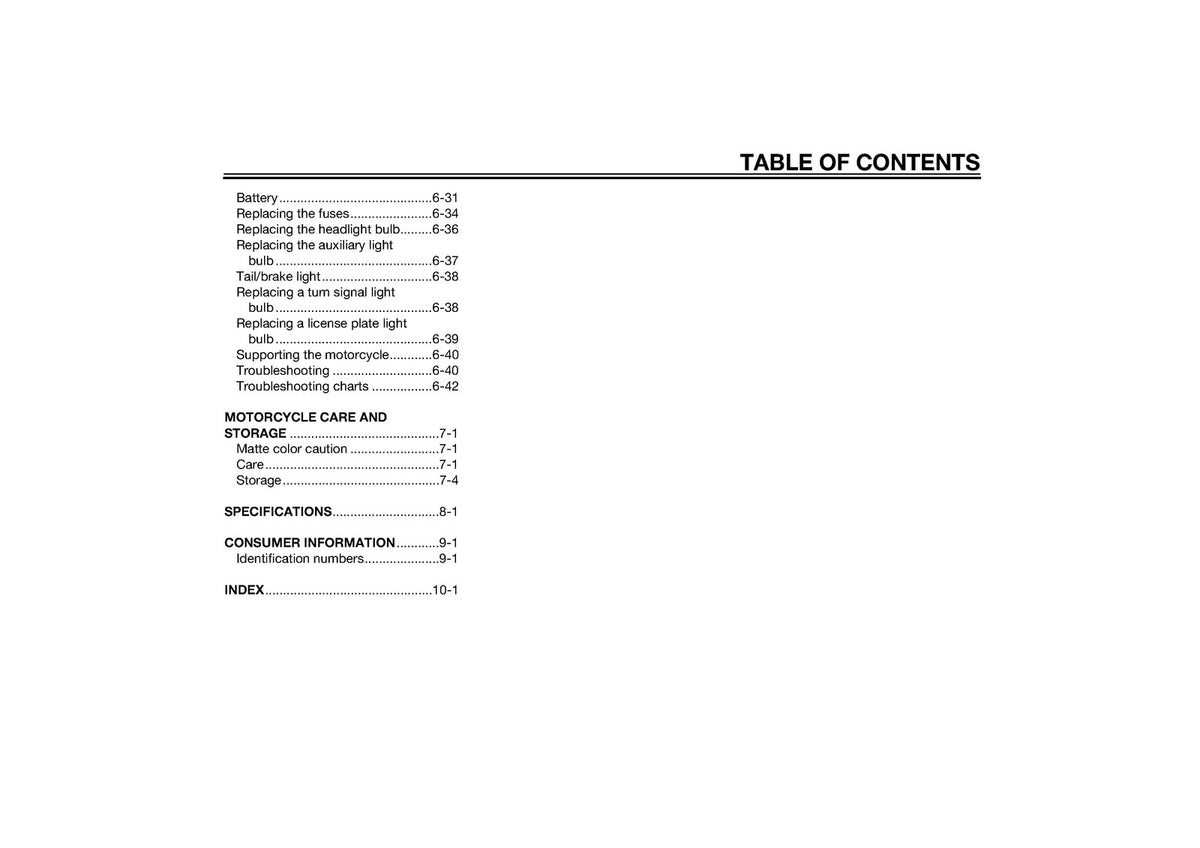 YAMAHA VMAX Owners Manual 2015 - STEEL WIRE BOUND - PROTECTIVE COVERS
