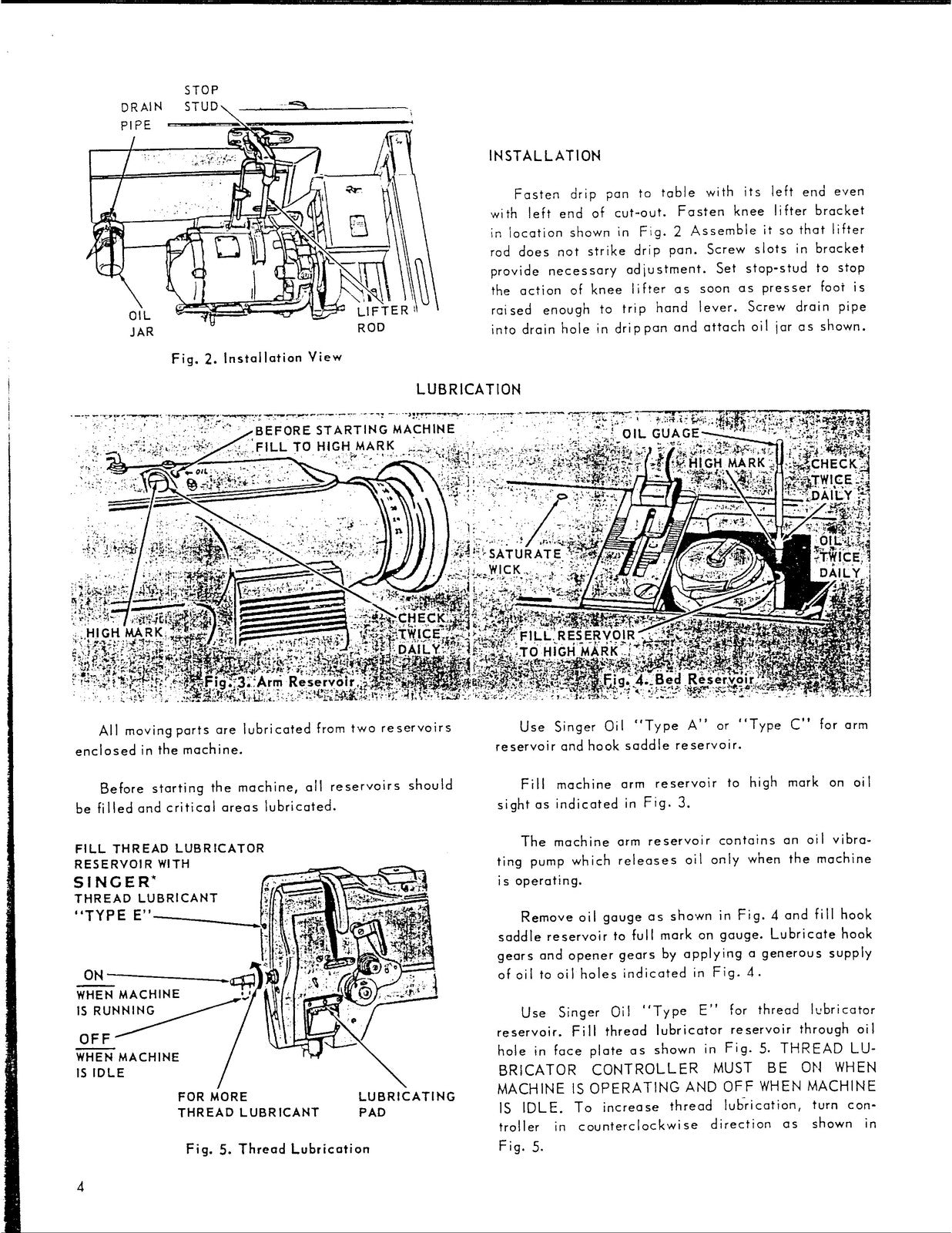 SINGER 211G146 211G151 211G157 Sewing Machine Service Manual - WIRE BOUND
