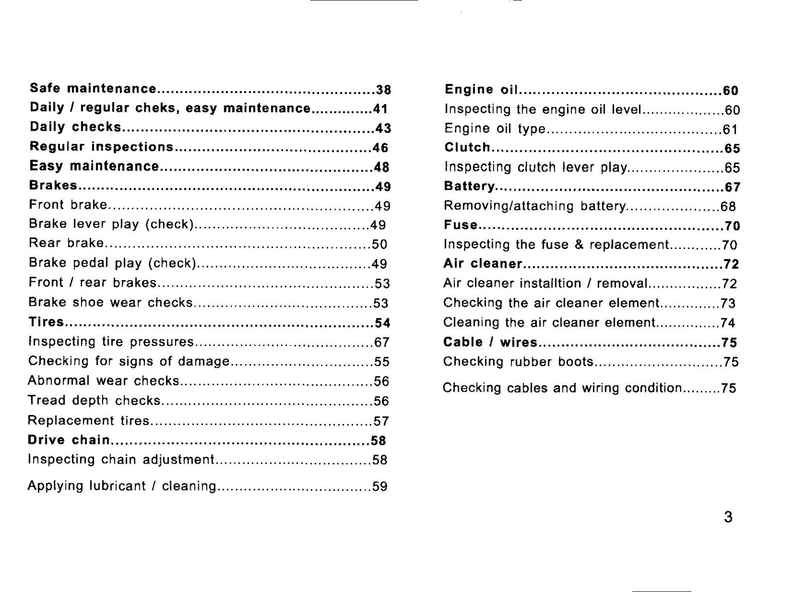 HONDA Monkey Owners Manual - STEEL WIRE BOUND - PROTECTIVE COVERS