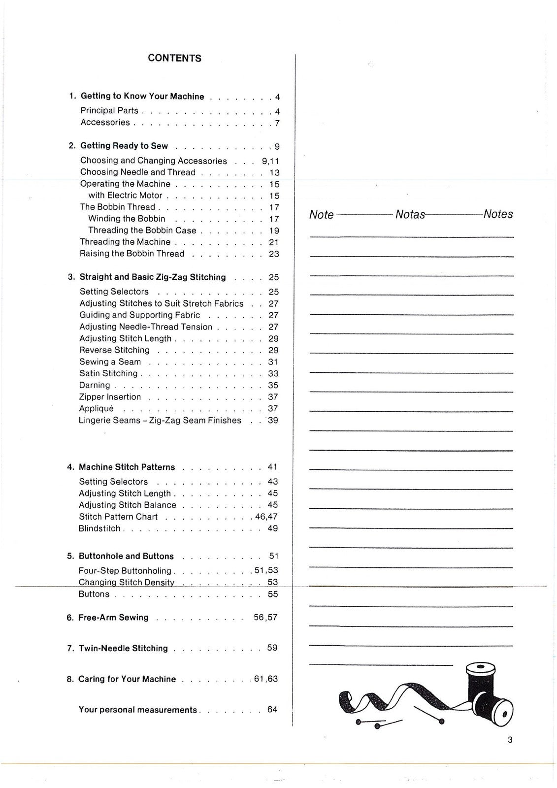 SINGER 8606 Sewing Machine Instruction Manual - STEEL WIRE BOUND - TOUGH COVERS