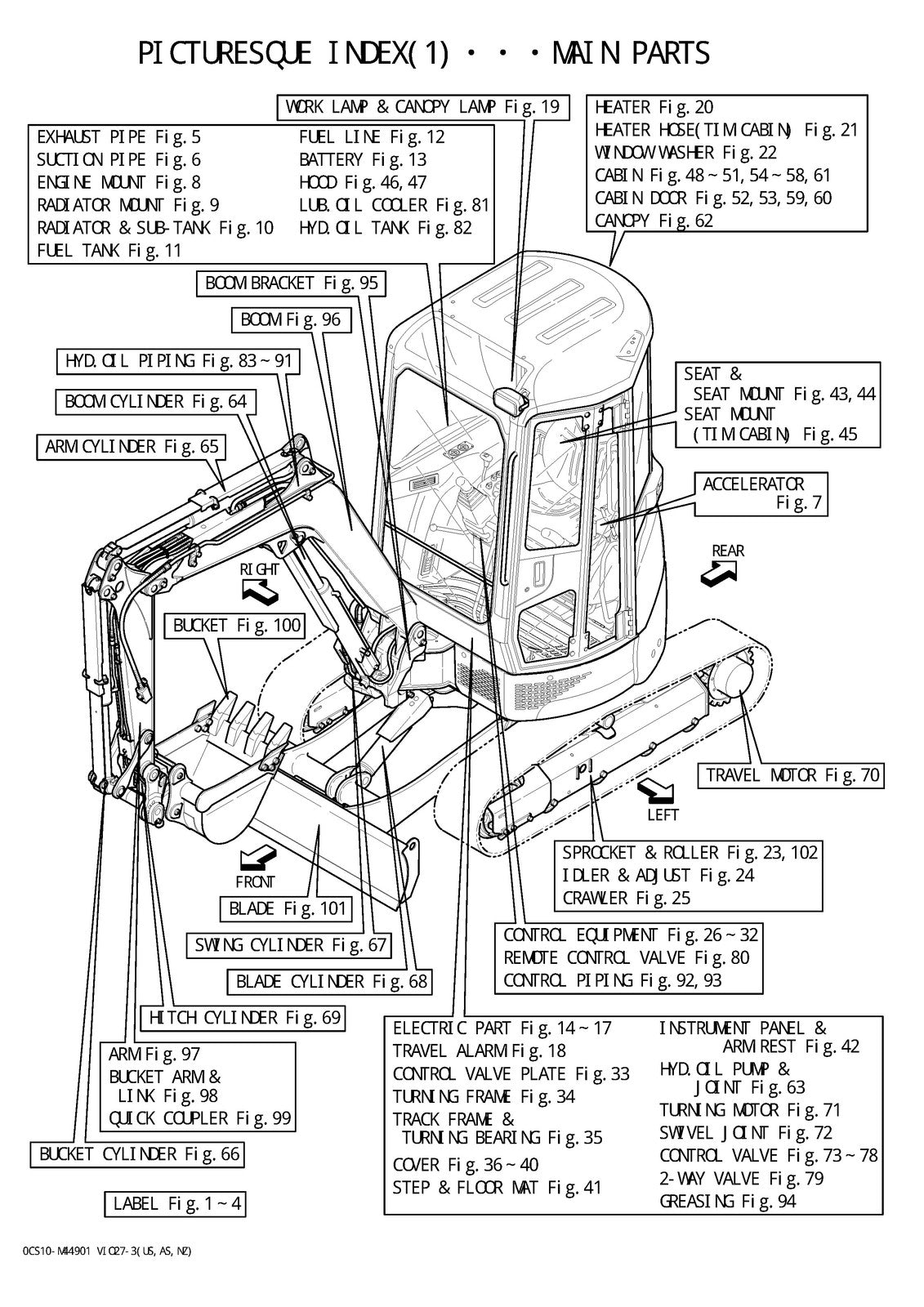 YANMAR ViO27-3 Excavator Parts Catalog Manual - STEEL WIRE BOUND - TOUGH COVERS