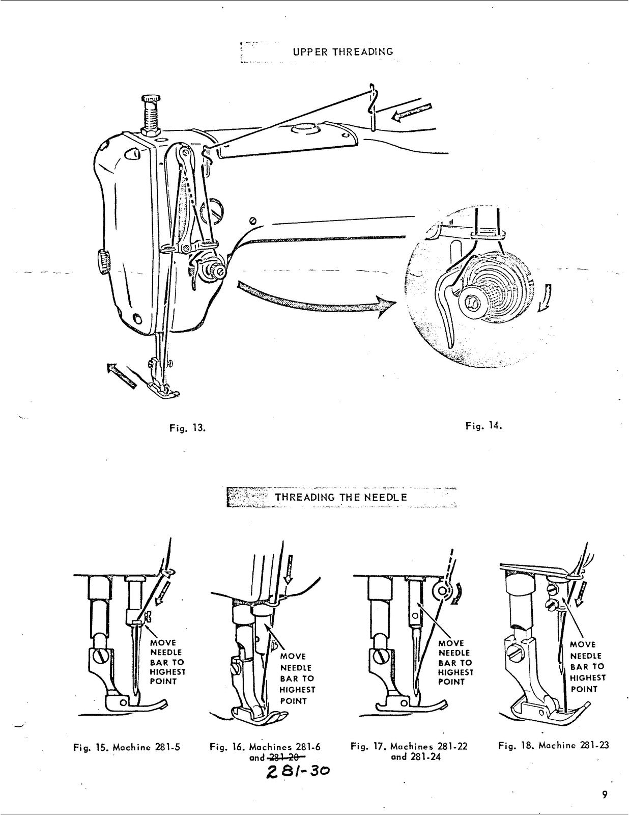 SINGER 281-30 Sewing Machine Service Manual - STEEL WIRE BOUND - TOUGH COVERS