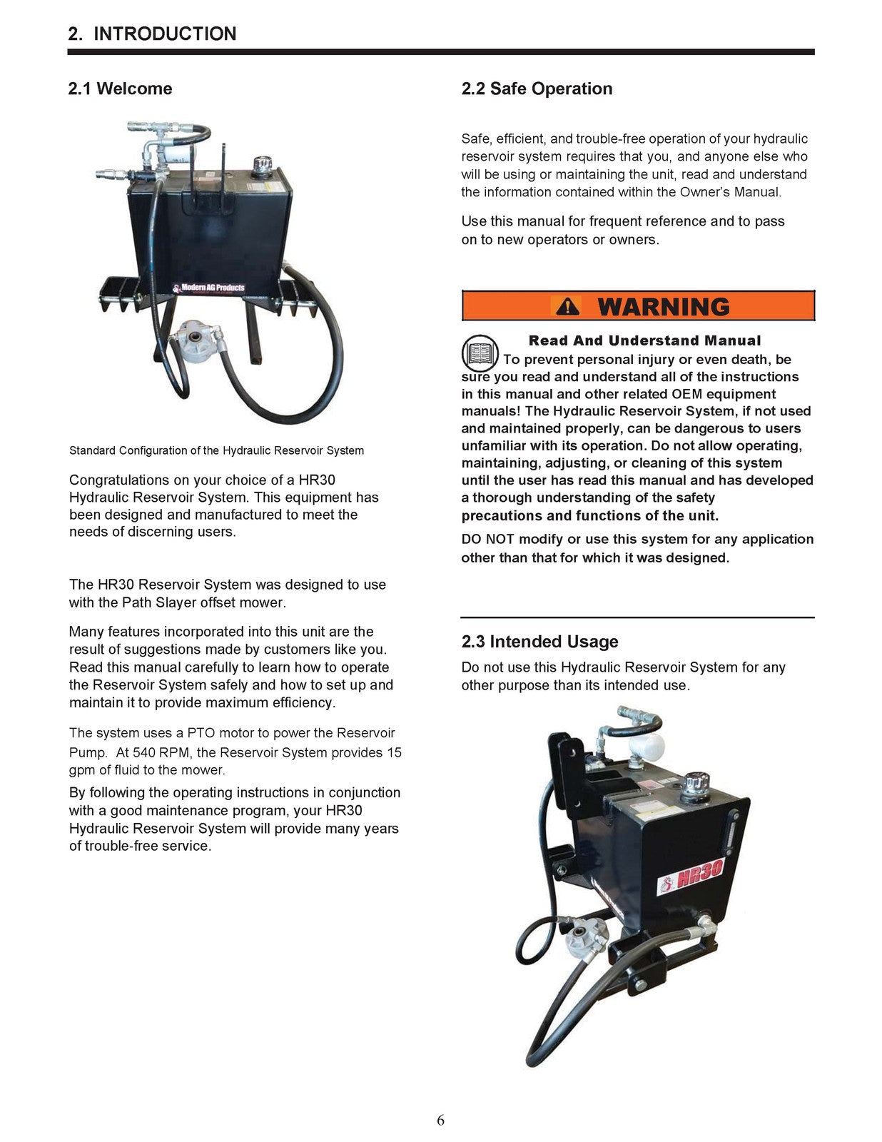MODERN HR30 Hydraulic Tank Operators Manual - STEEL WIRE BOUND - TOUGH COVERS