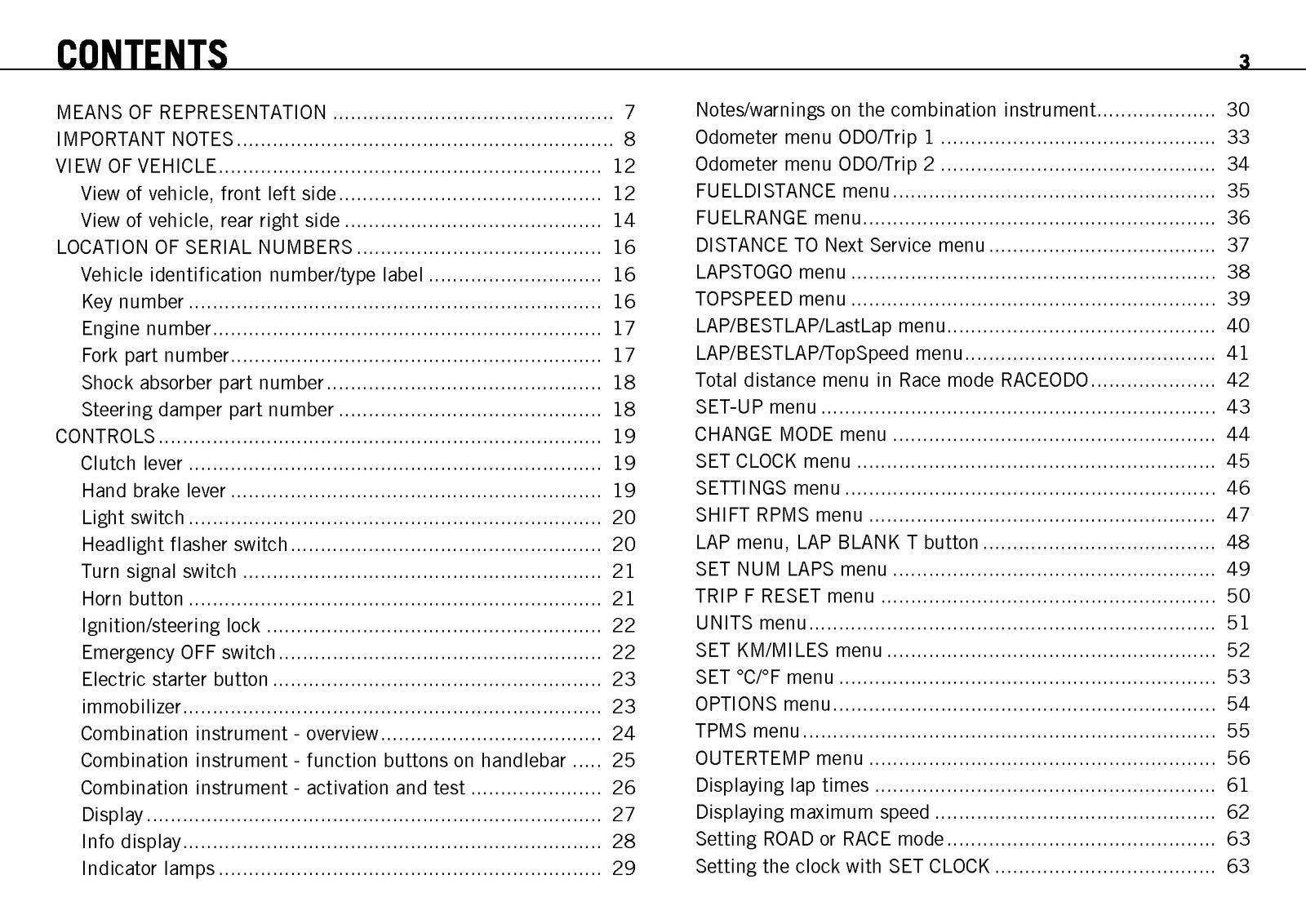 KTM 1190 RC8 R Owners Manual 2009 - STEEL WIRE BOUND - PROTECTIVE COVERS
