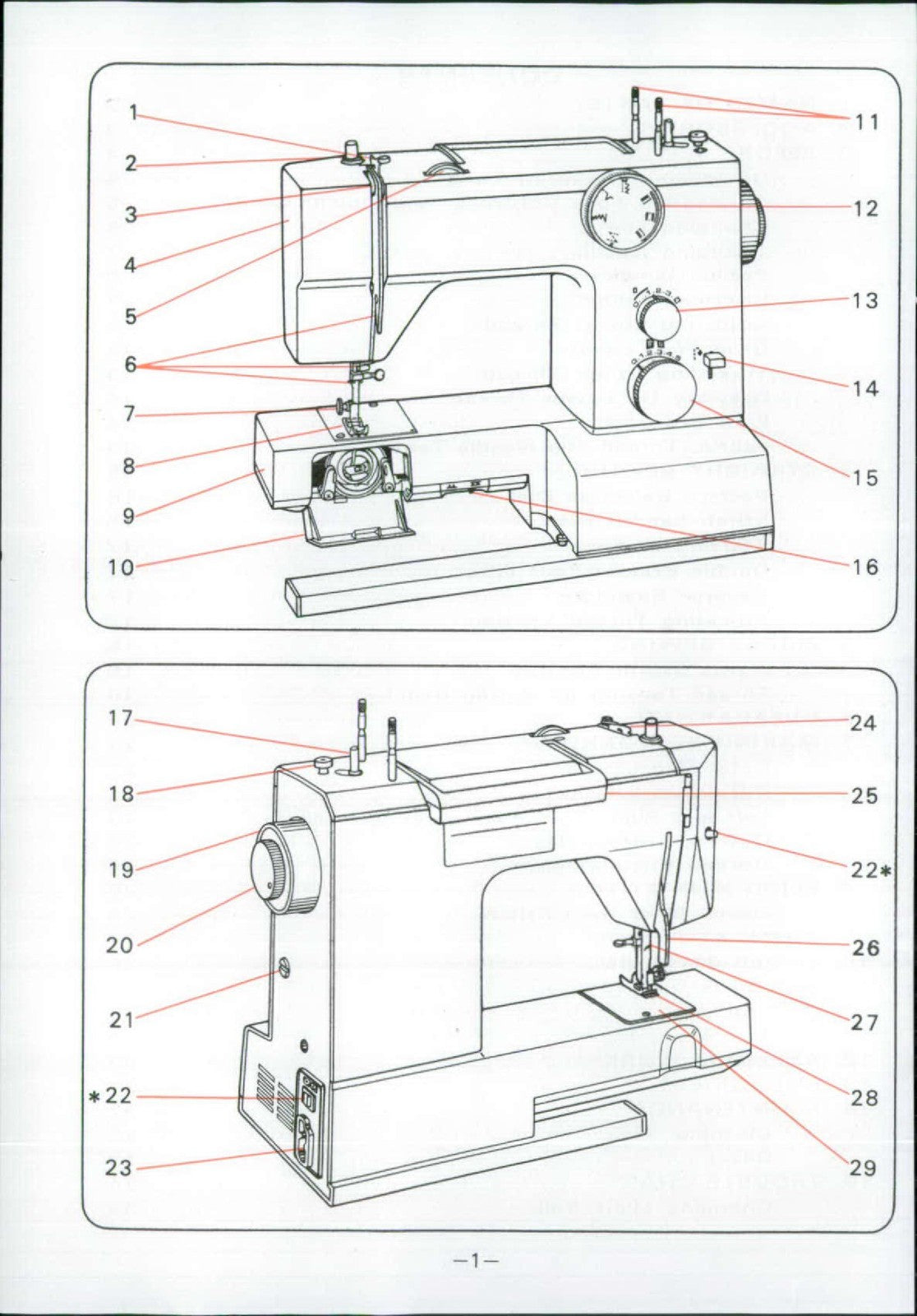 TOYOTA EC-1 EC-1B Sewing Machine Instruction Manual - WIRE BOUND - TOUGH COVERS