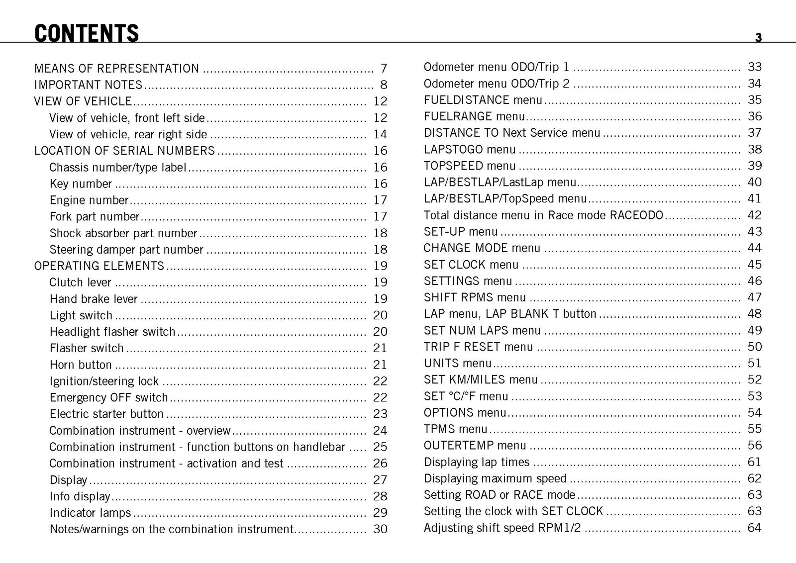 KTM 1190 RC8 Owners Manual 2009 - STEEL WIRE BOUND - PROTECTIVE COVERS