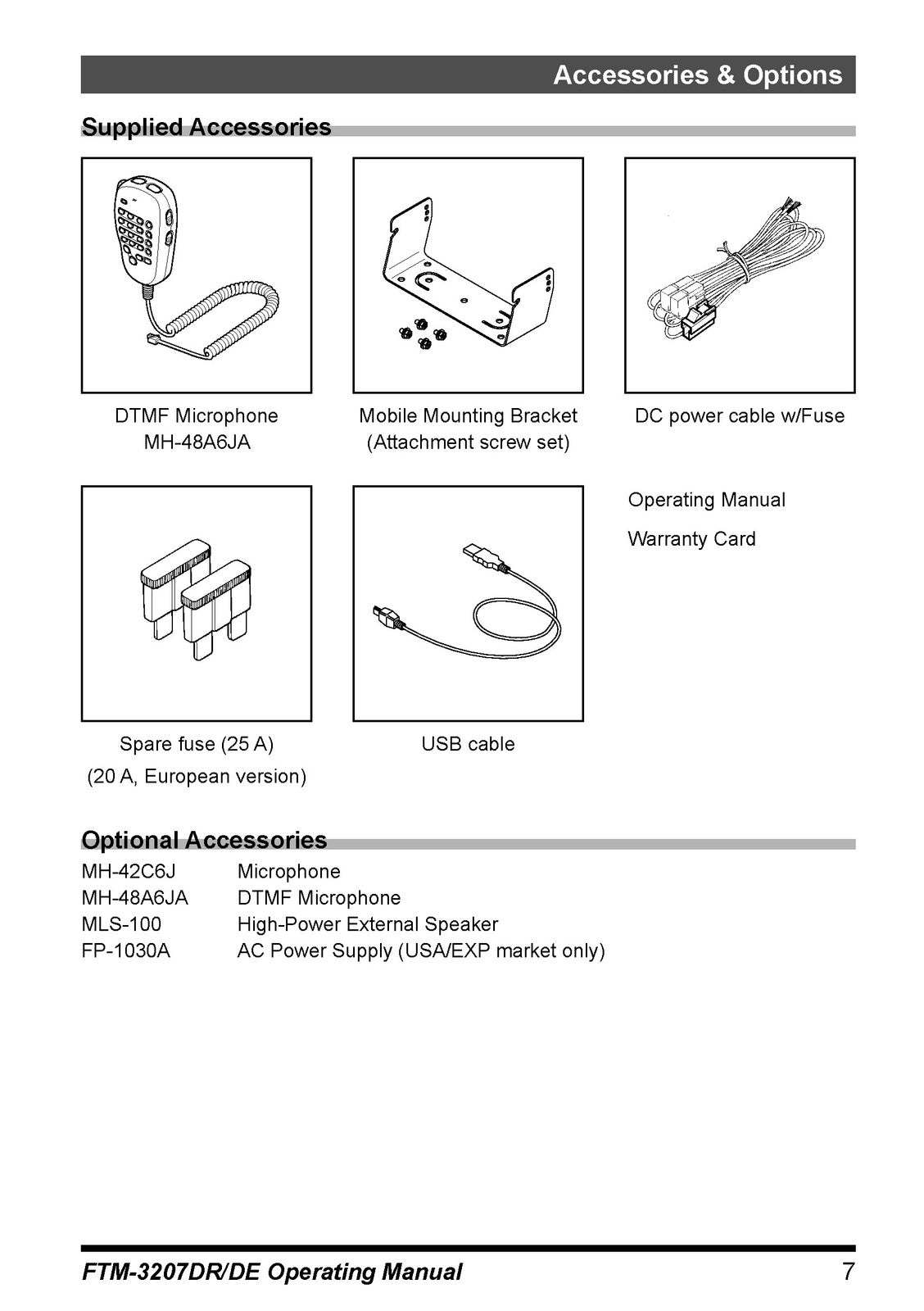 YAESU FTM-3207DR FTM-3207DR DE C4FM FM Transceiver Operating Manual - WIRE BOUND