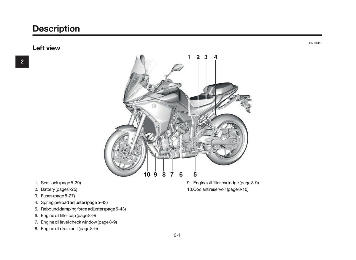 YAMAHA Tracer 7 GT Motorcycle Owners Manual 2026 - WIRE BOUND - TOUGH COVERS