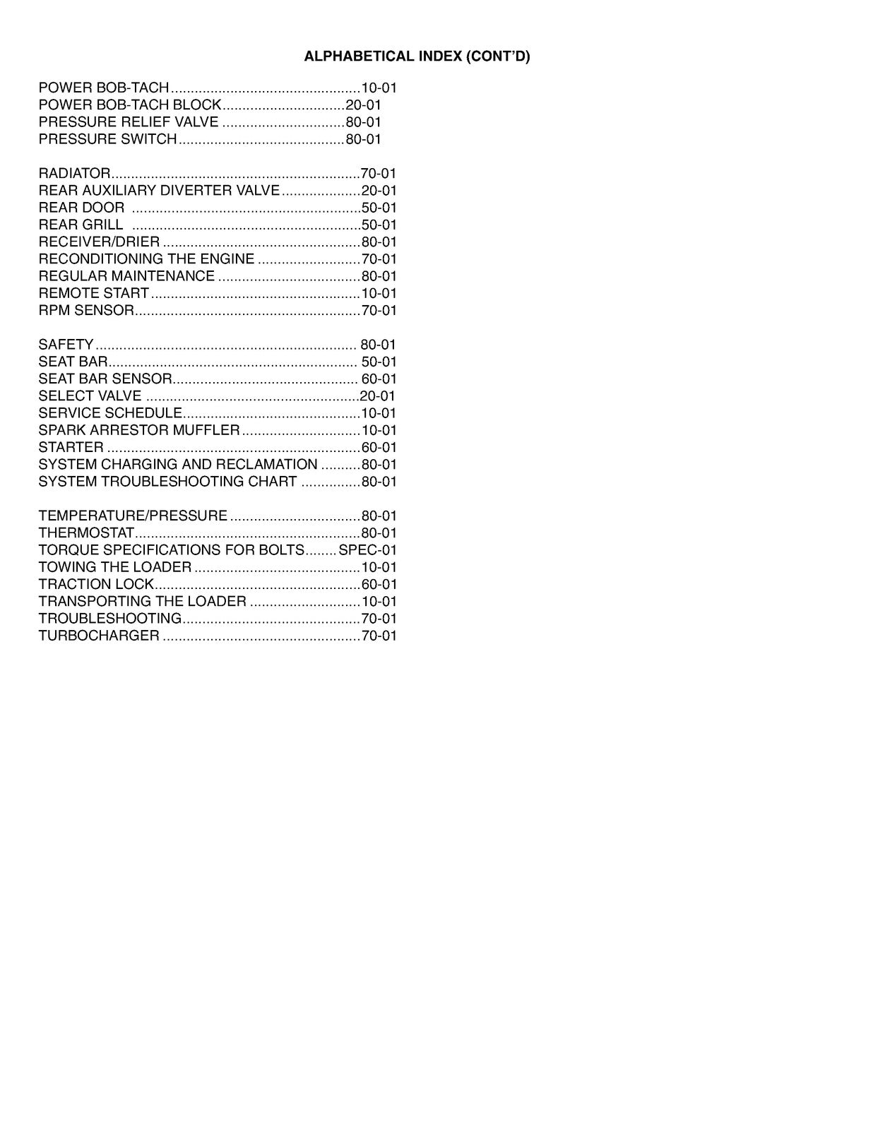 BOBCAT T180 Service Manual 2009 SN 524211001 Up - BOUND - COVERS - XL FOLDOUTS