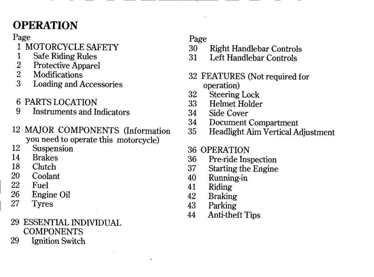 HONDA VT600C Owners Manual 1997 - BOUND - COVERS - XL FOLDOUT PAGES