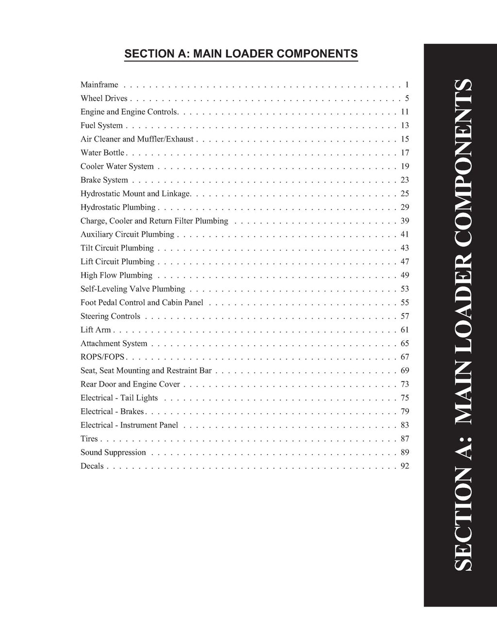 MUSTANG 2044 2054 SKID STEER PARTS MANUAL - WIRE BOUND - TOUGH COVERS