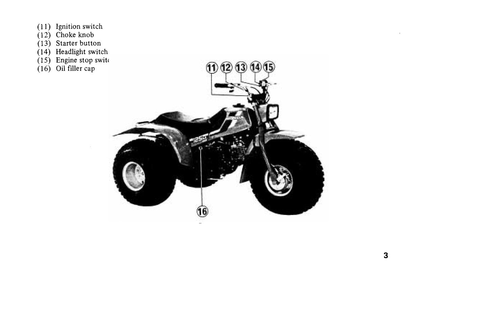 HONDA ATC125M Three Wheeler Owners Manual 1984 - STEEL WIRE BOUND - TOUGH COVERS