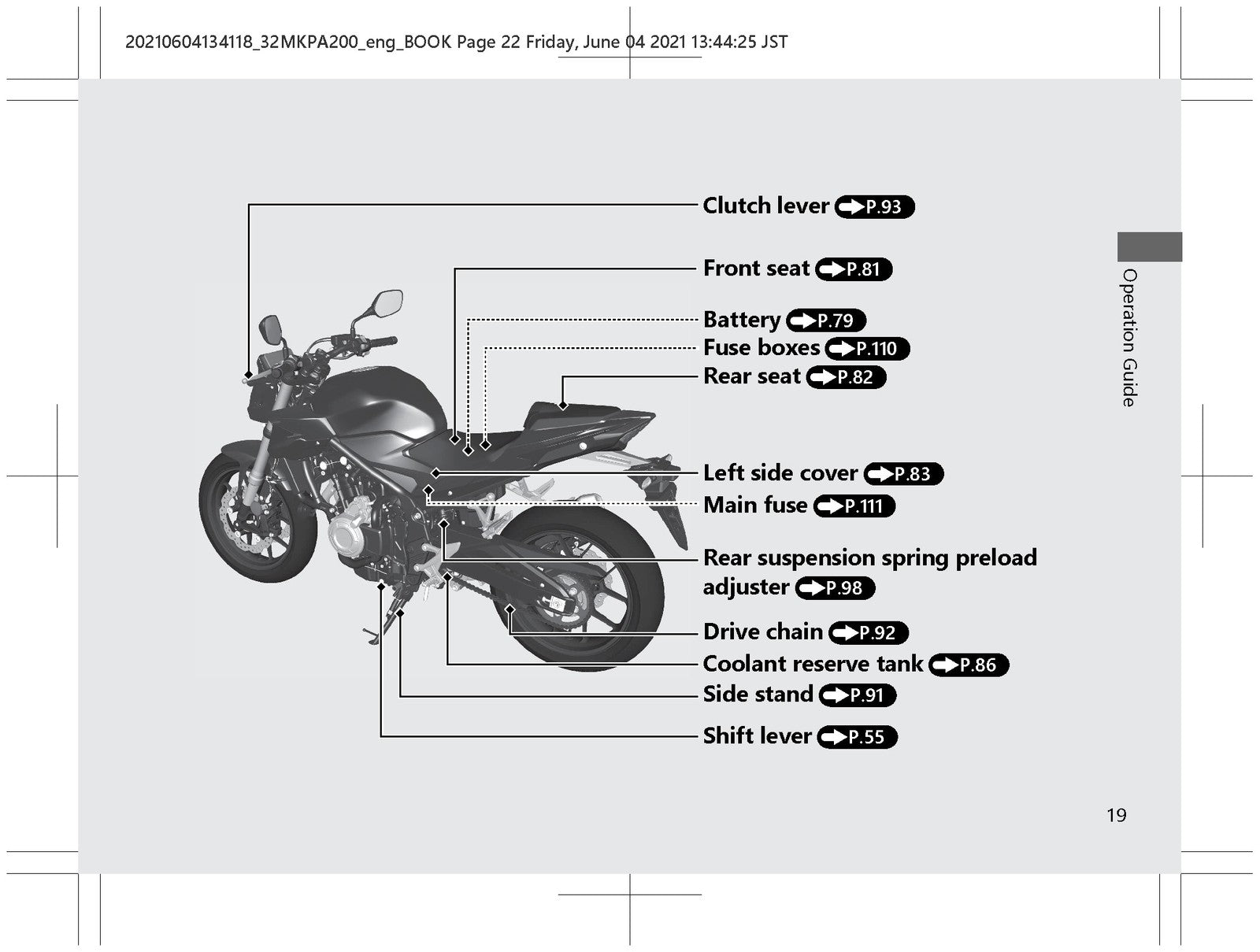 HONDA CB500F Motorcycle Owners Manual 2022 - STEEL WIRE BOUND - TOUGH COVERS