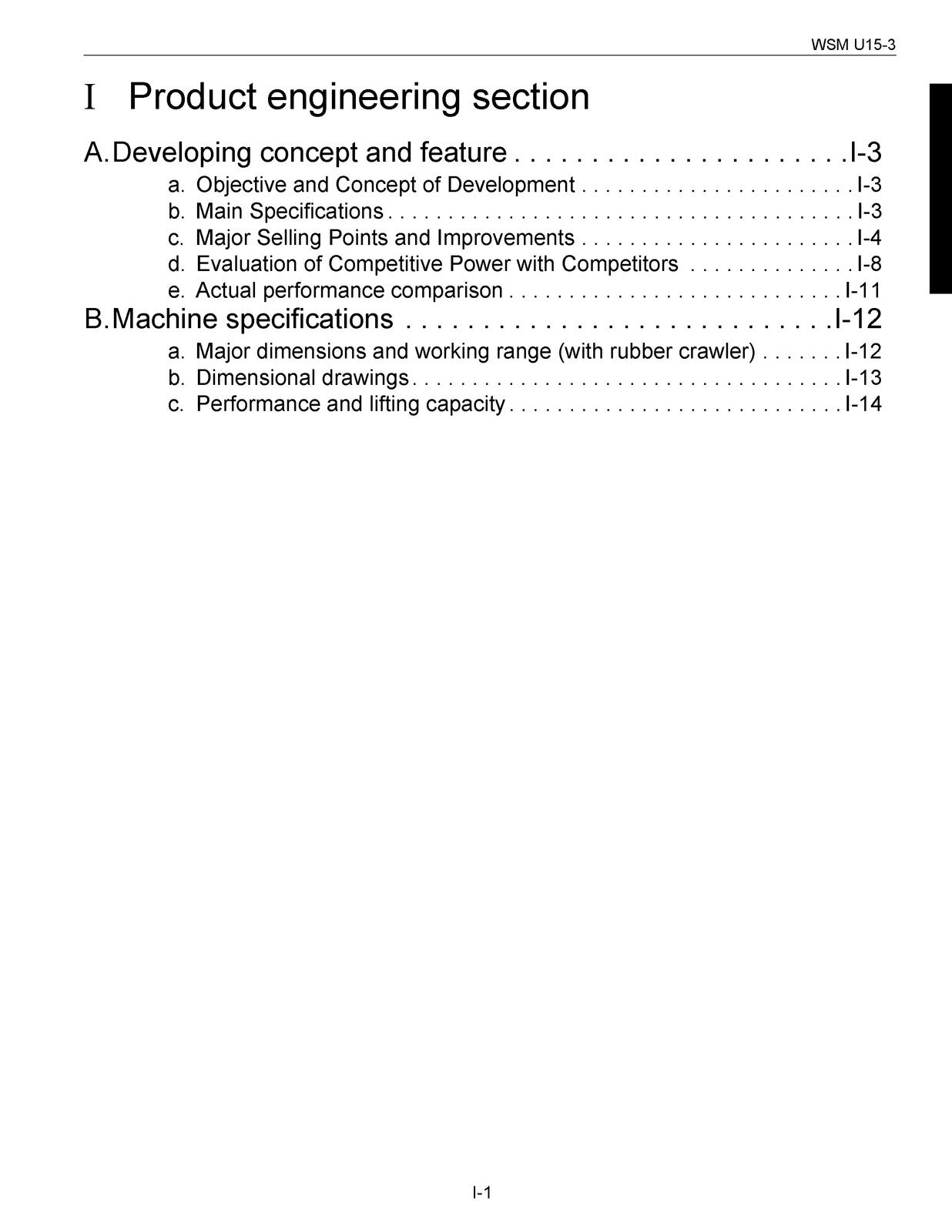 KUBOTA U15-3 Excavator Workshop Manual - BOUND - COVERS - XL FOLDOUT PAGES
