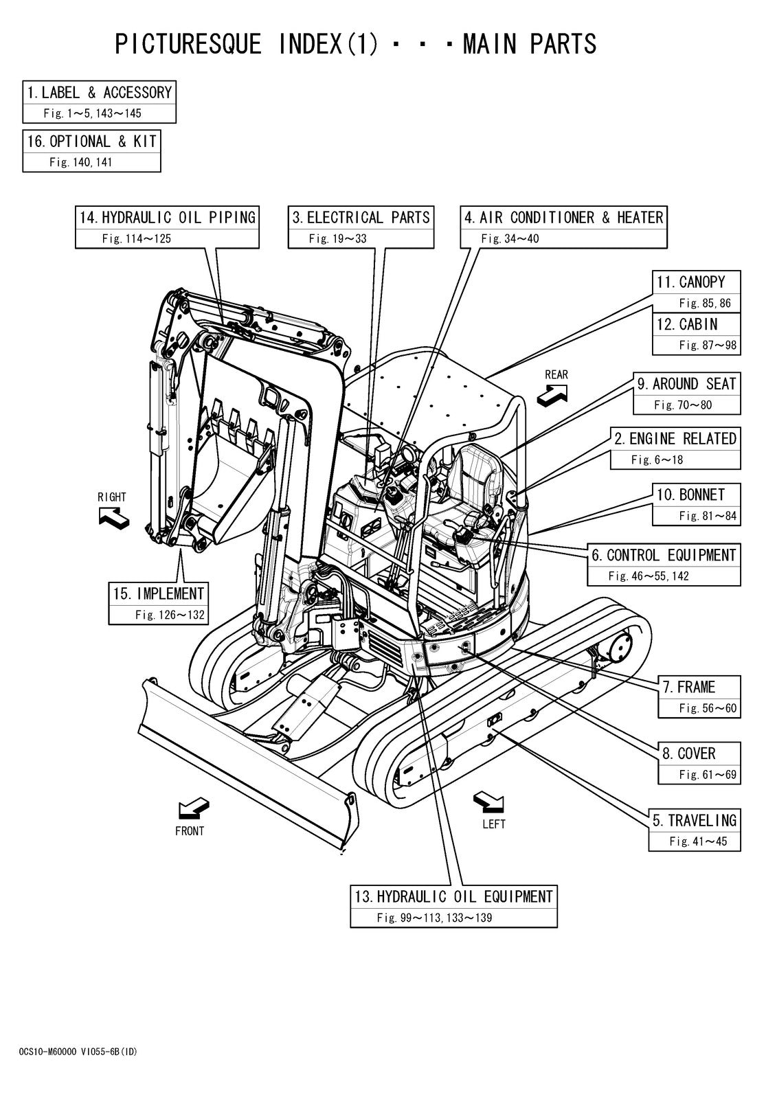 YANMAR ViO55-6B Excavator Parts Catalog Manual - STEEL WIRE BOUND - TOUGH COVERS