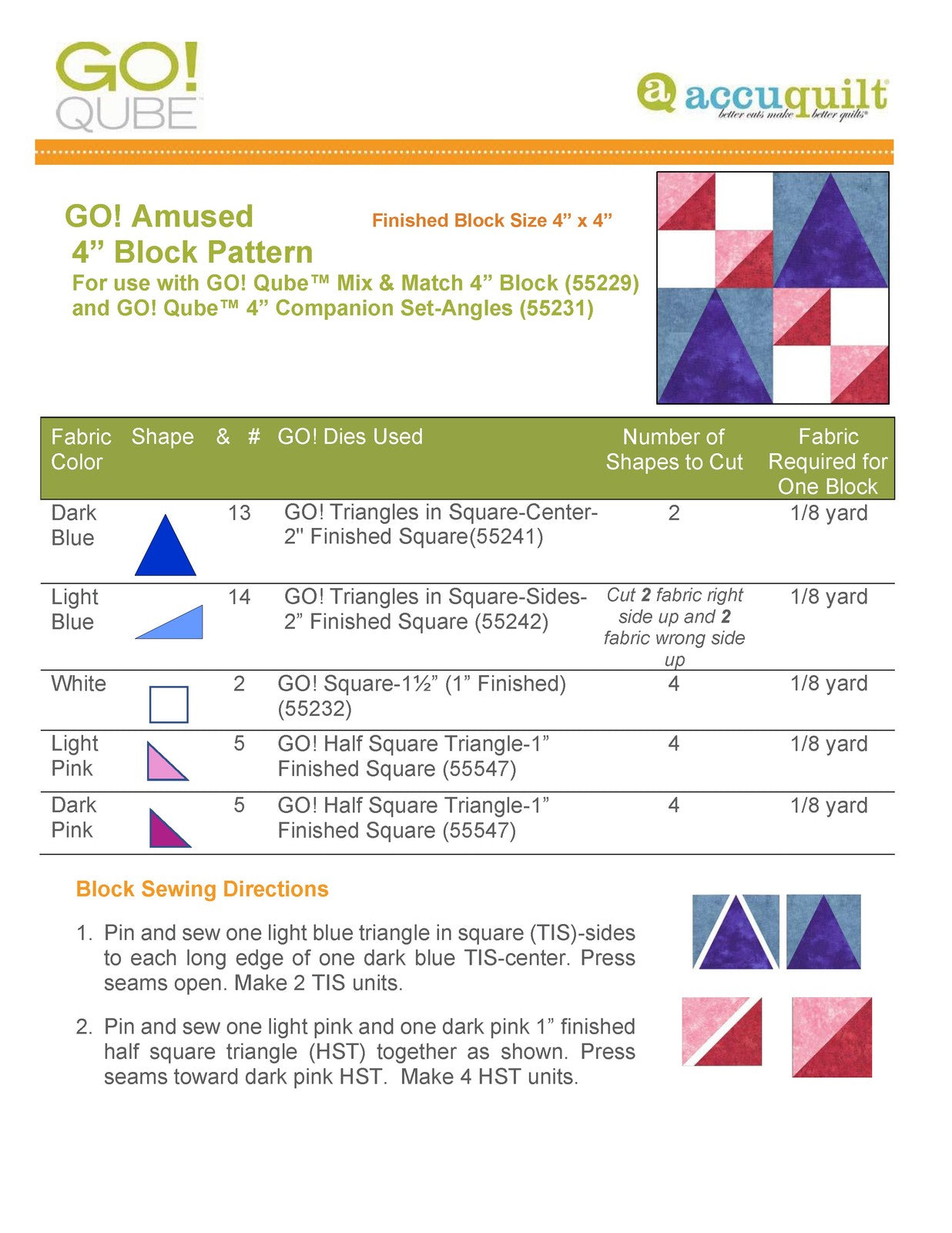ACCUQUILT Go Qube 4" Angles - STEEL WIRE BOUND - PROTECTIVE COVERS