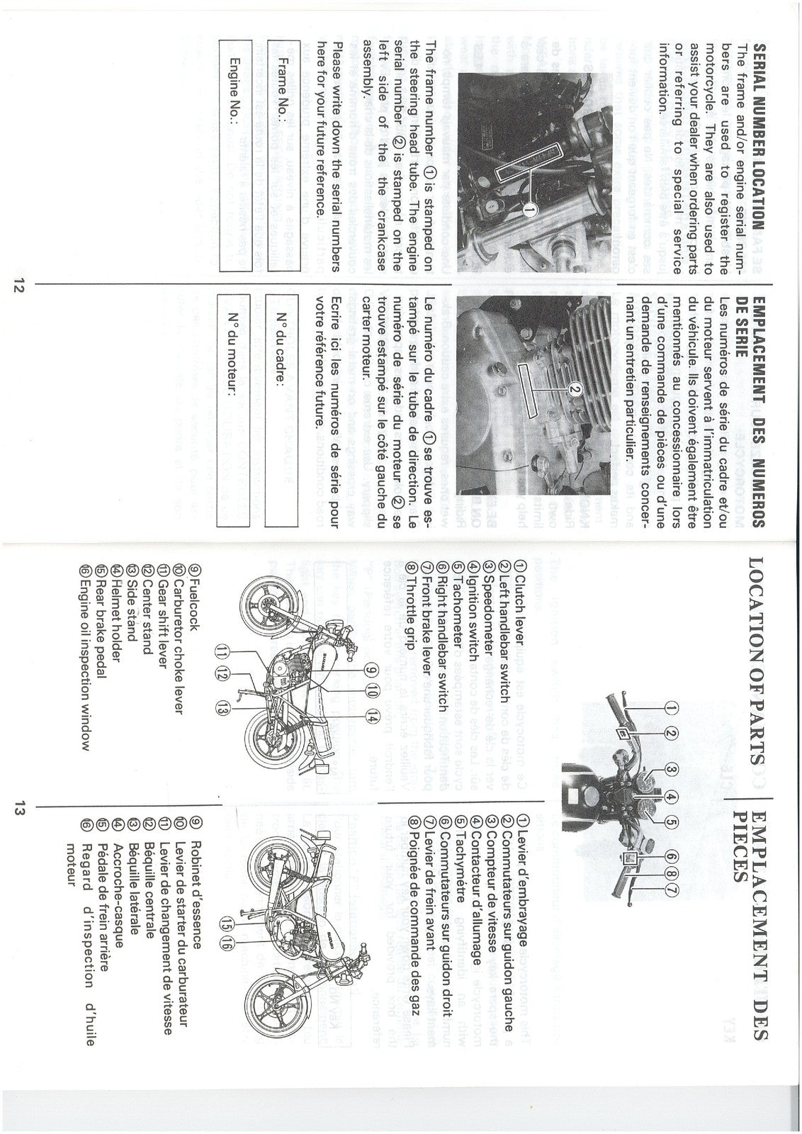 SUZUKI GN125 Motorcycle Owners Manual 1990 - STEEL WIRE BOUND - TOUGH COVERS