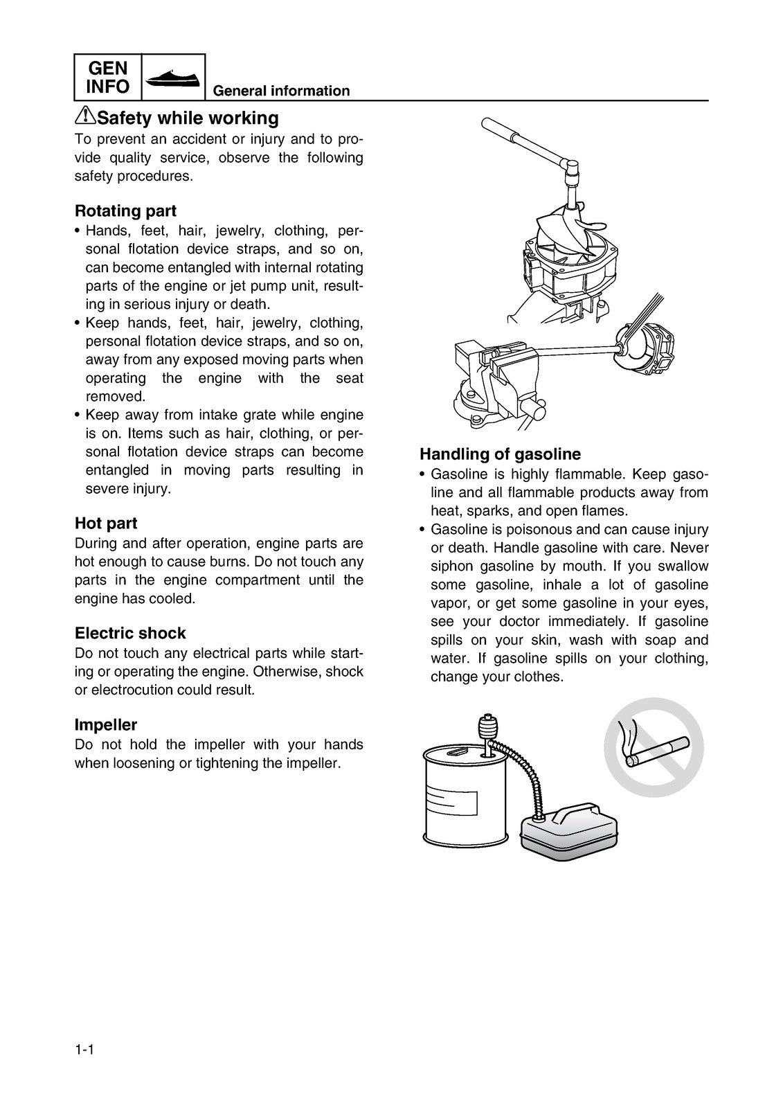 YAMAHA VX SPORT VX1100 FN2 CRUISER VX1100A VX DELUXE VX1100B REPAIR MANUAL 2010-