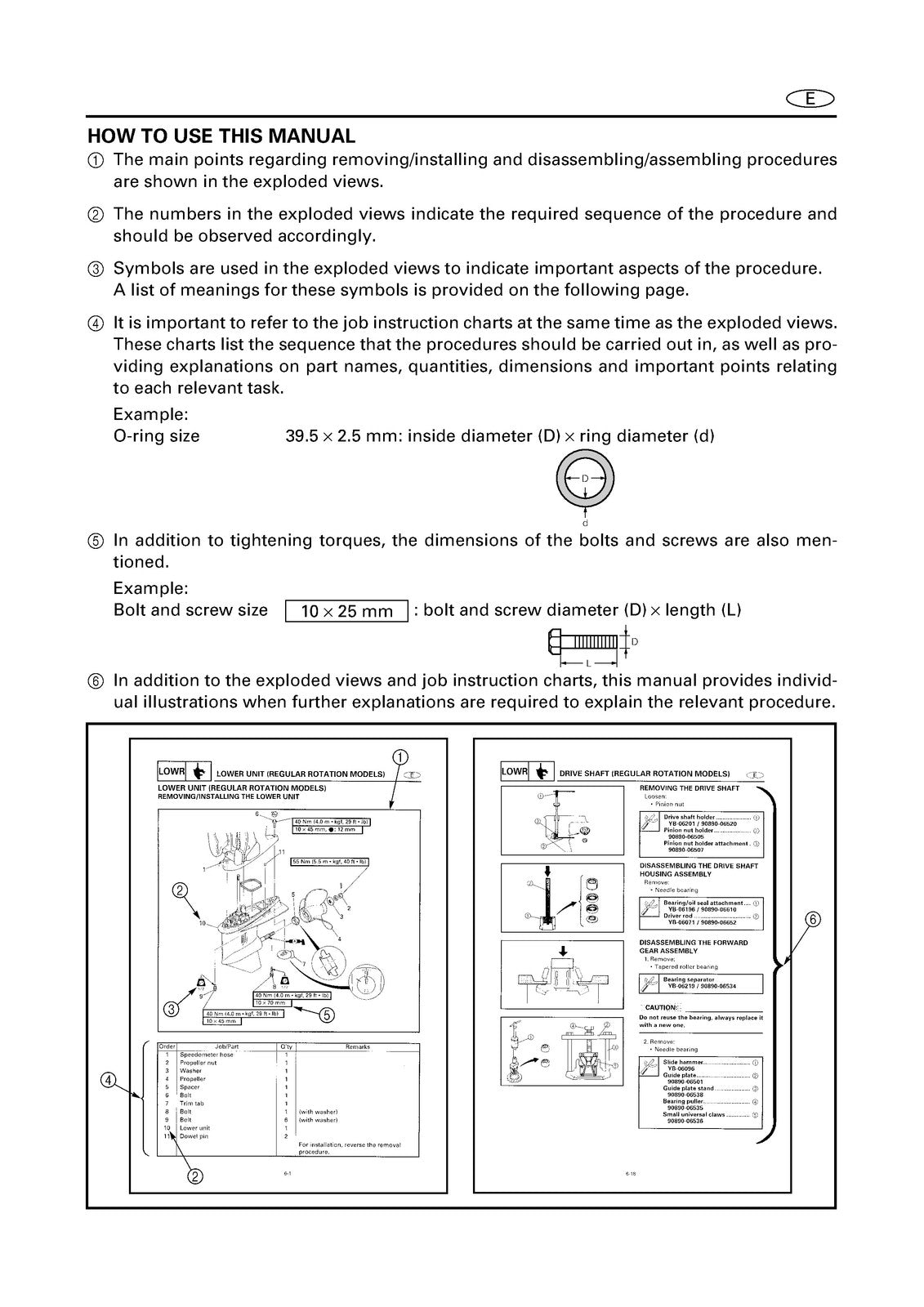 YAMAHA 100A 115B 115C 115F  More Outboard Service Manual, FOLDOUTS