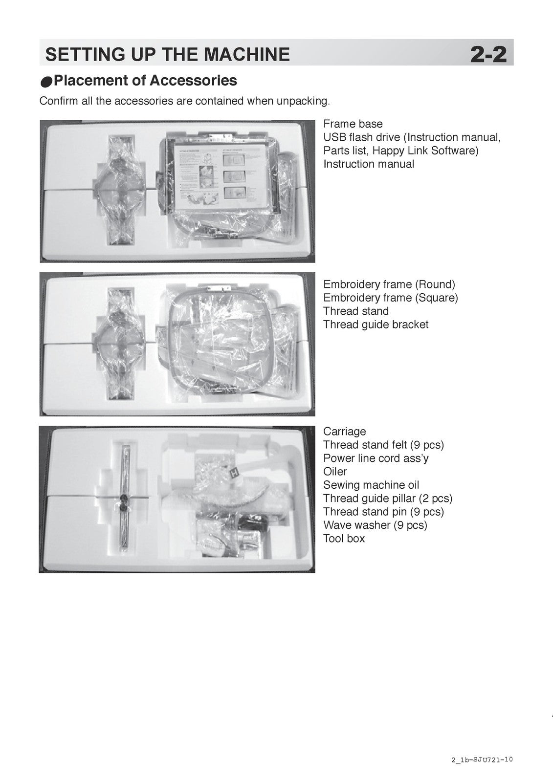 HAPPY HCH Plus HPVB10-19 Embroidery Machine Instruction Book Manual - WIRE BOUND