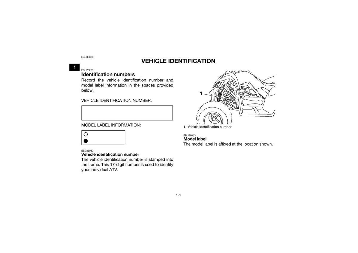 YAMAHA YFM110R ATV Owners Manual 2025 - STEEL WIRE BOUND - PROTECTIVE COVERS
