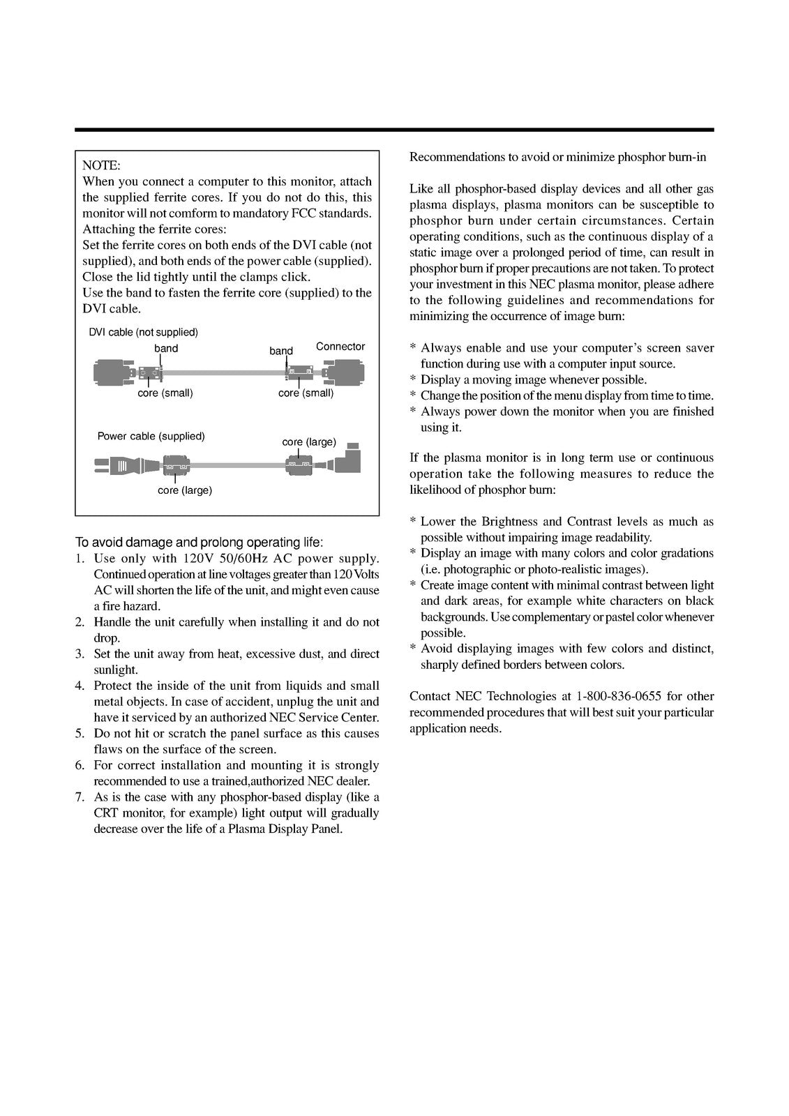 MARANTZ PD6120D Plasma Monitor Service Manual 2001 - BOUND - COVERS - FOLDOUTS