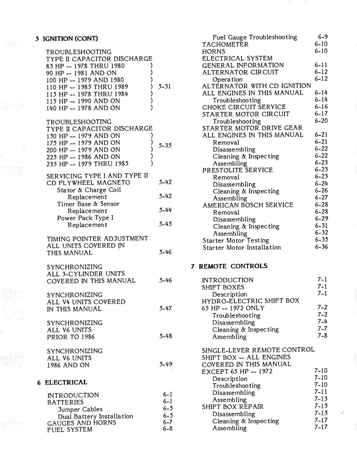 JOHNSON 60 65 70 75 85 90 100 115 120 135 140 150 175 & More Service Manual