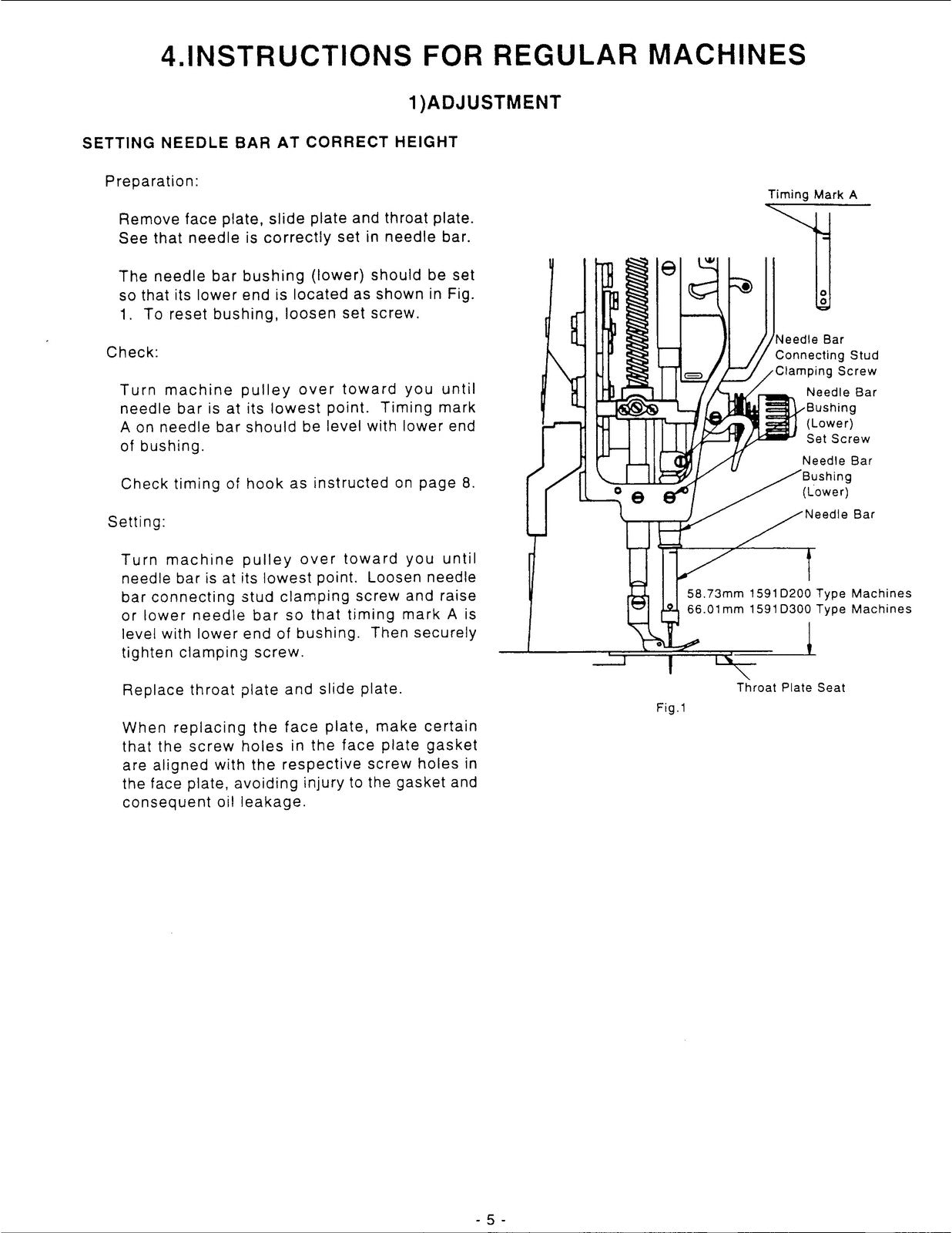 SINGER 1591D 200A 240A 300A 308A  More Service Manual - WIRE BOUND - COVERS