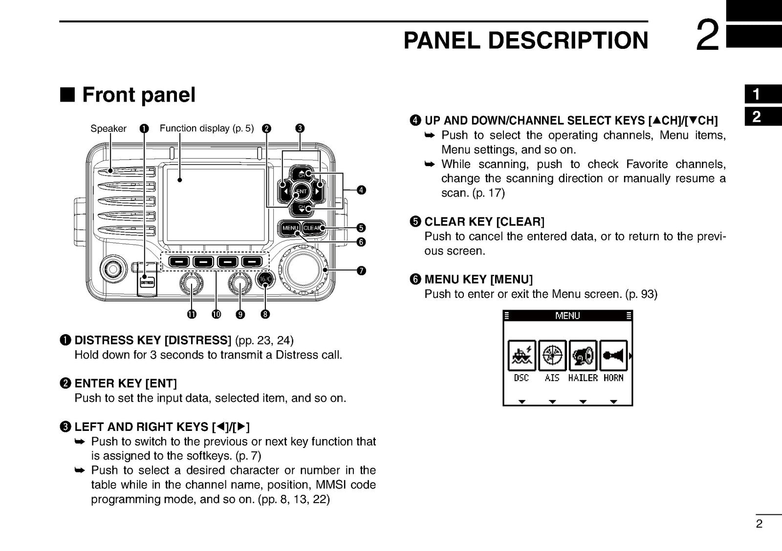ICOM IC-M506 VHF Marine Transceiver Instruction Manual - WIRE BOUND - COVERS