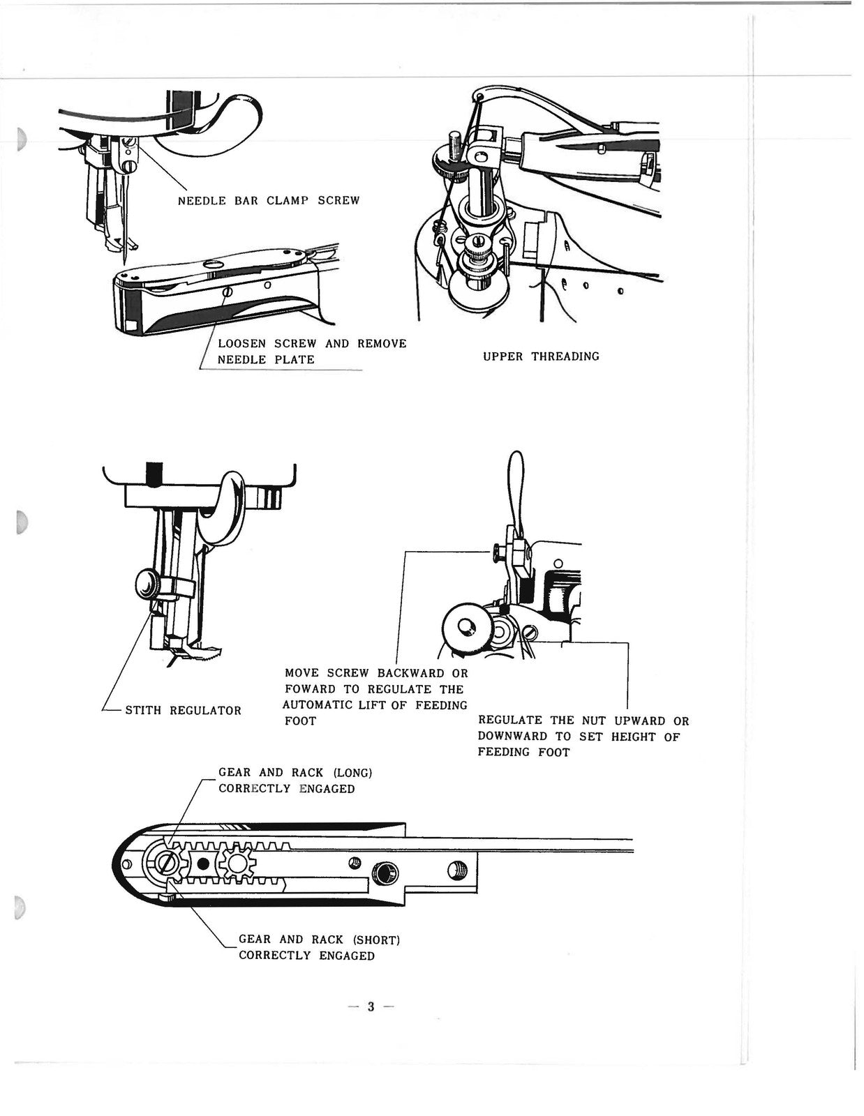 SINGER 29U171 Service Manual and Parts List NOT Instruction Manual - WIRE BOUND