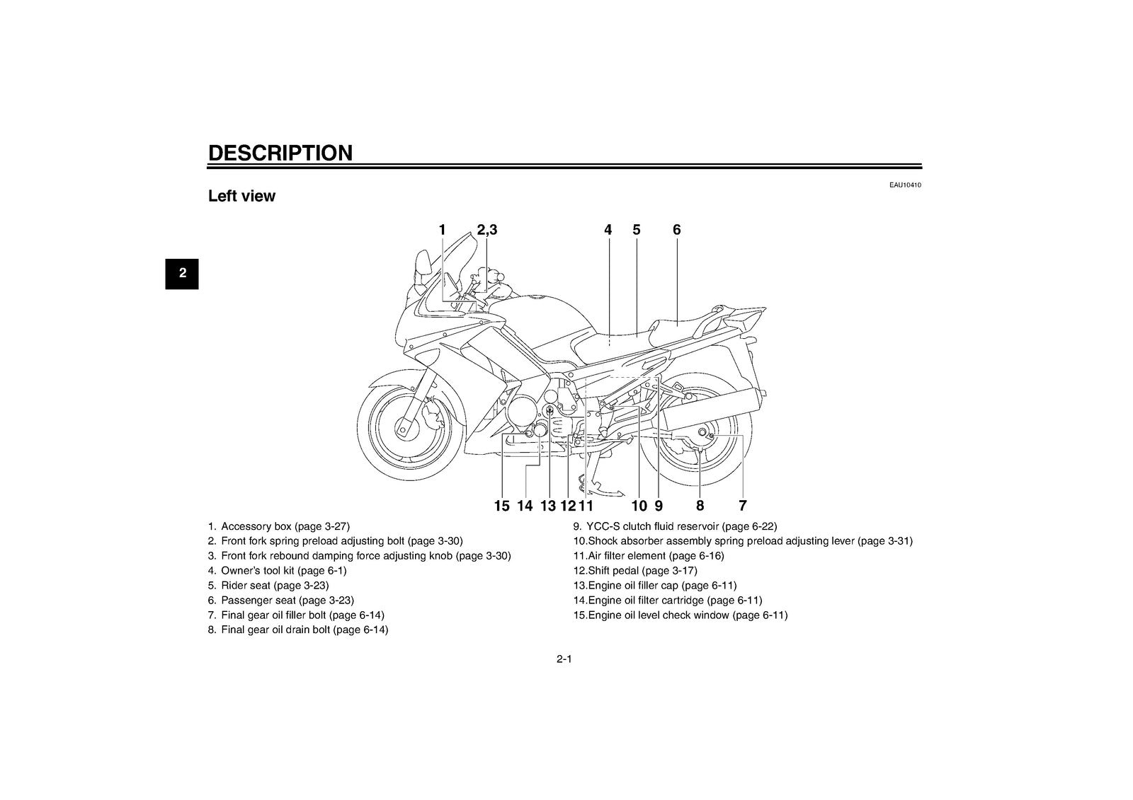 YAMAHA FJR1300AS Motorcycle Owners Manual 2010 - STEEL WIRE BOUND - TOUGH COVERS
