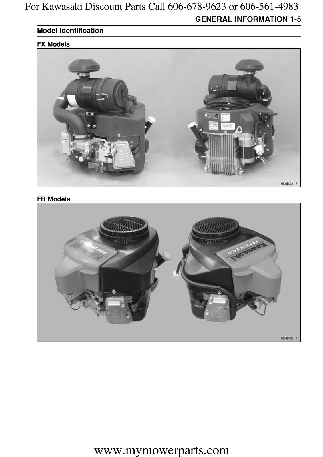 KAWASAKI FX730V FR730V FS730V  More V-Twin Engine Service Manual - WIRE BOUND