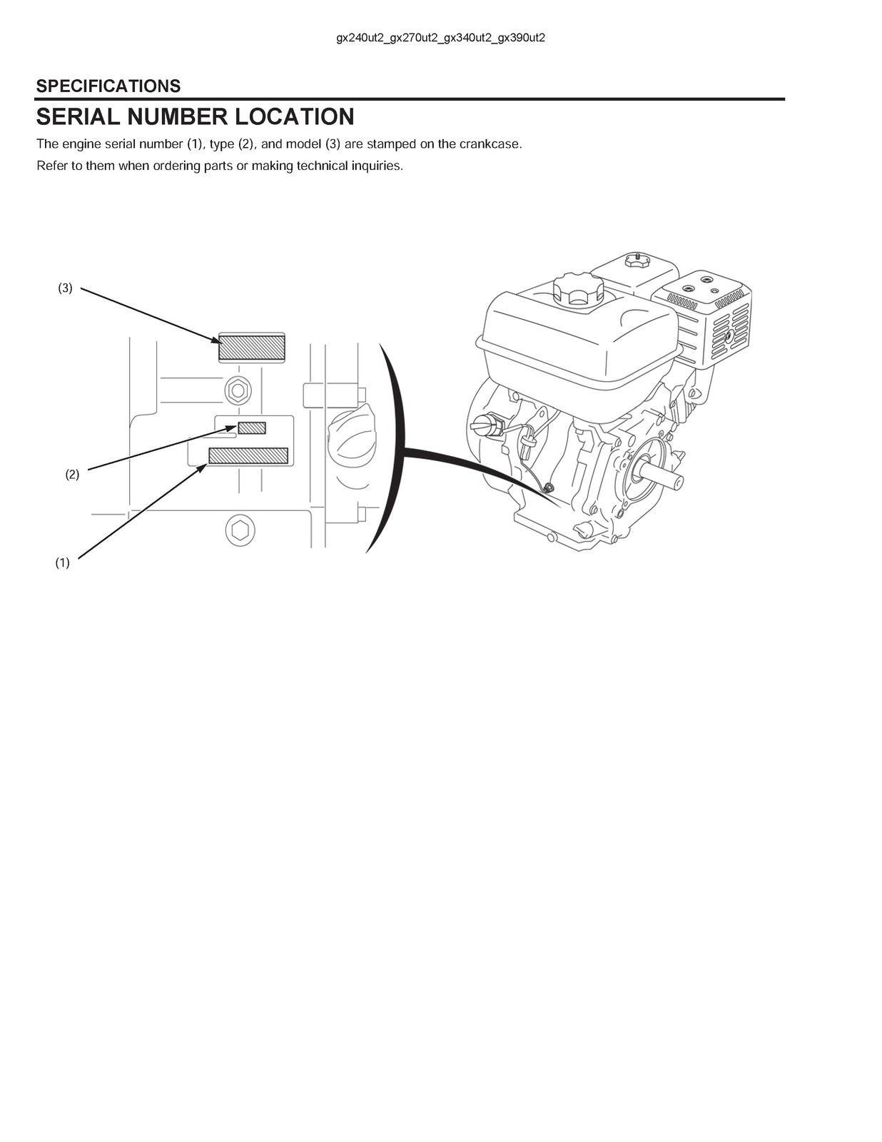 HONDA GX240 GX270 GX340 GX390 Engine Service Manual - WIRE BOUND - TOUGH COVERS