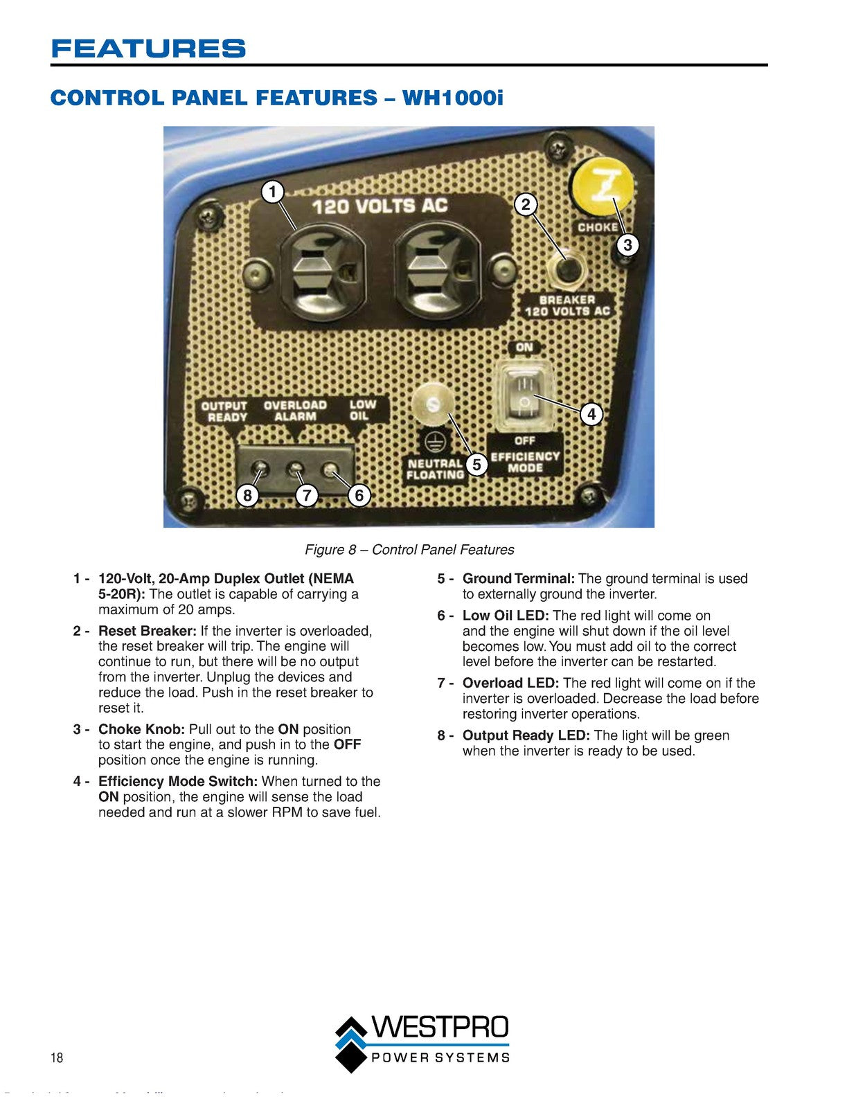 WESTINGHOUSE Digital Inverter Generator Owners Manual - WIRE BOUND - COVERS