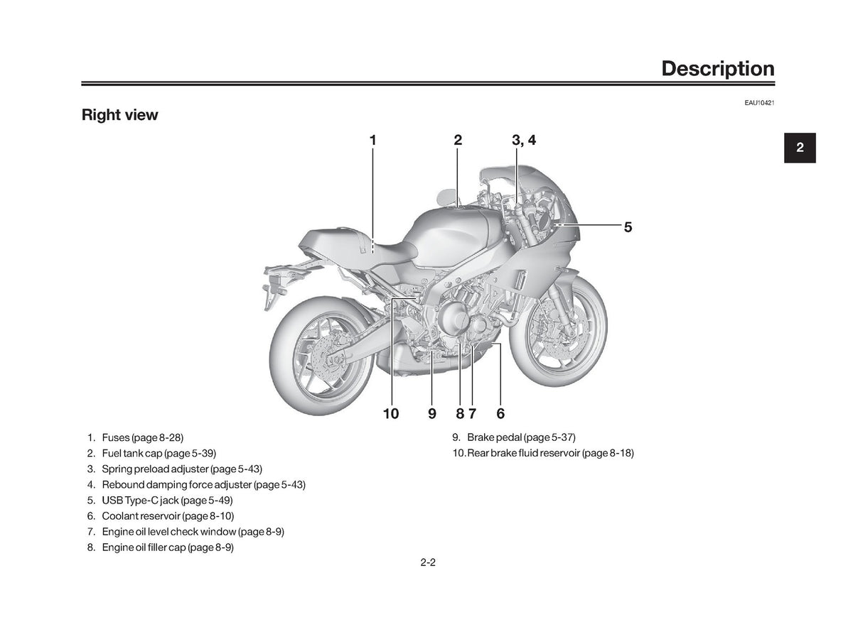 YAMAHA XSR900 GP Motorcycle Owners Manual 2024 - STEEL WIRE BOUND - TOUGH COVERS