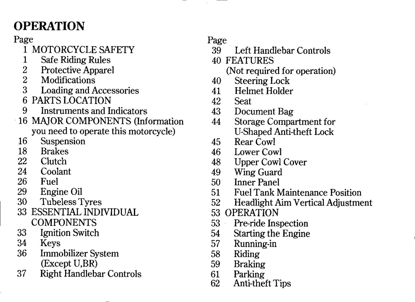 HONDA CBR1100XX Motorcycle Owners Manual 1998 - BOUND - COVERS - XL FOLDOUTS