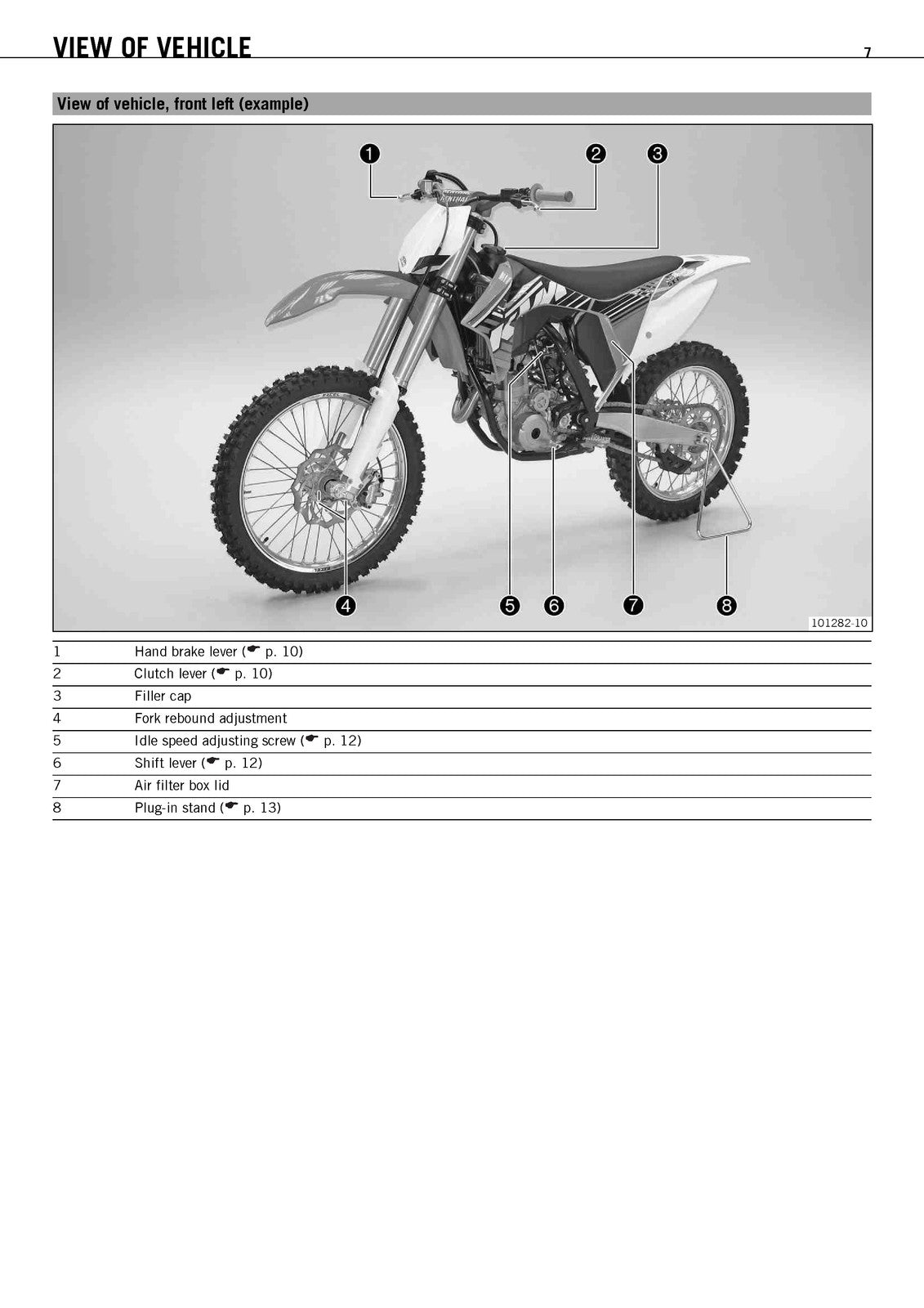 KTM 250 SX-F 250 XC-F Owners Manual 2012 - STEEL WIRE BOUND - PROTECTIVE COVERS