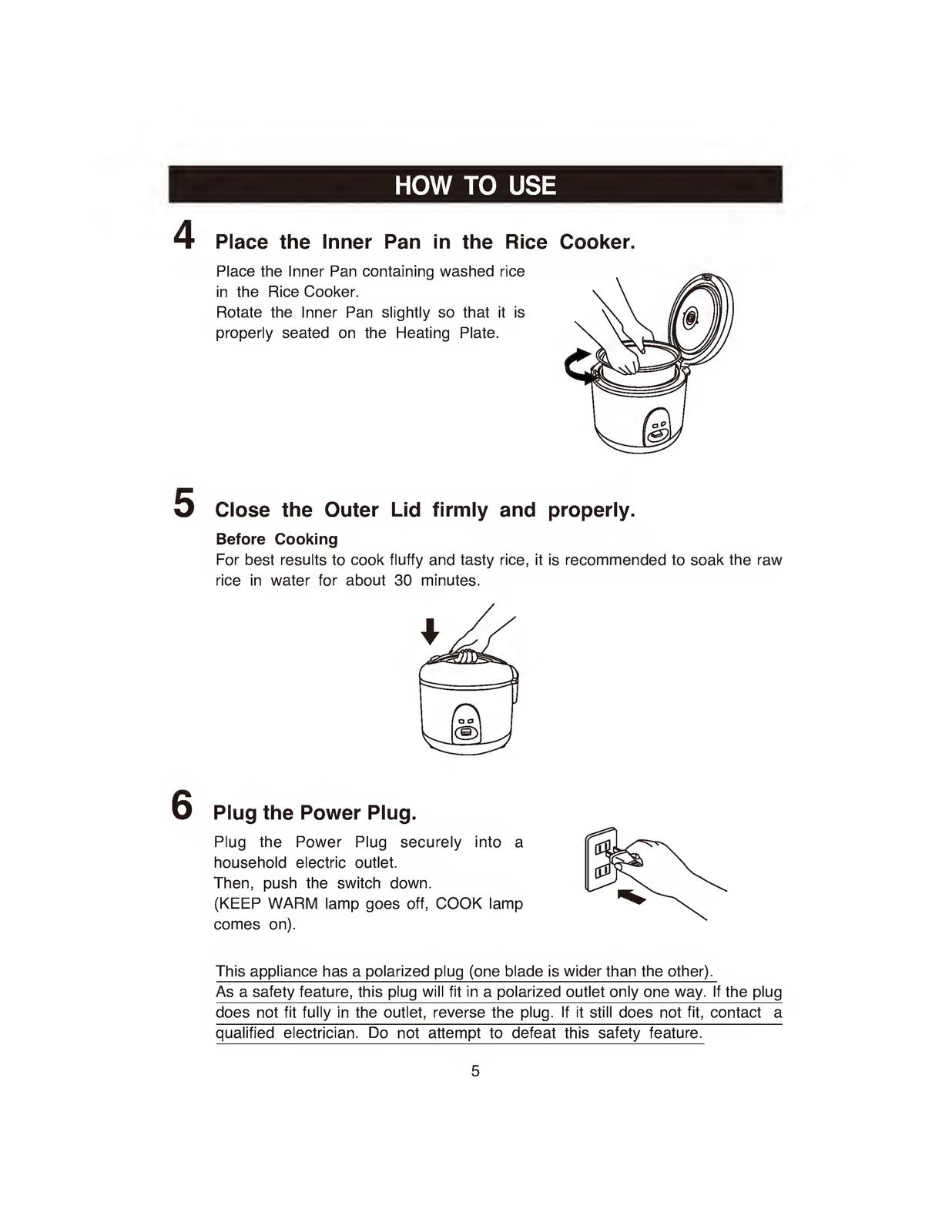 ZOJIRUSHI NS-RNC10 18A Electric Rice Cooker Operating Instructions Manual